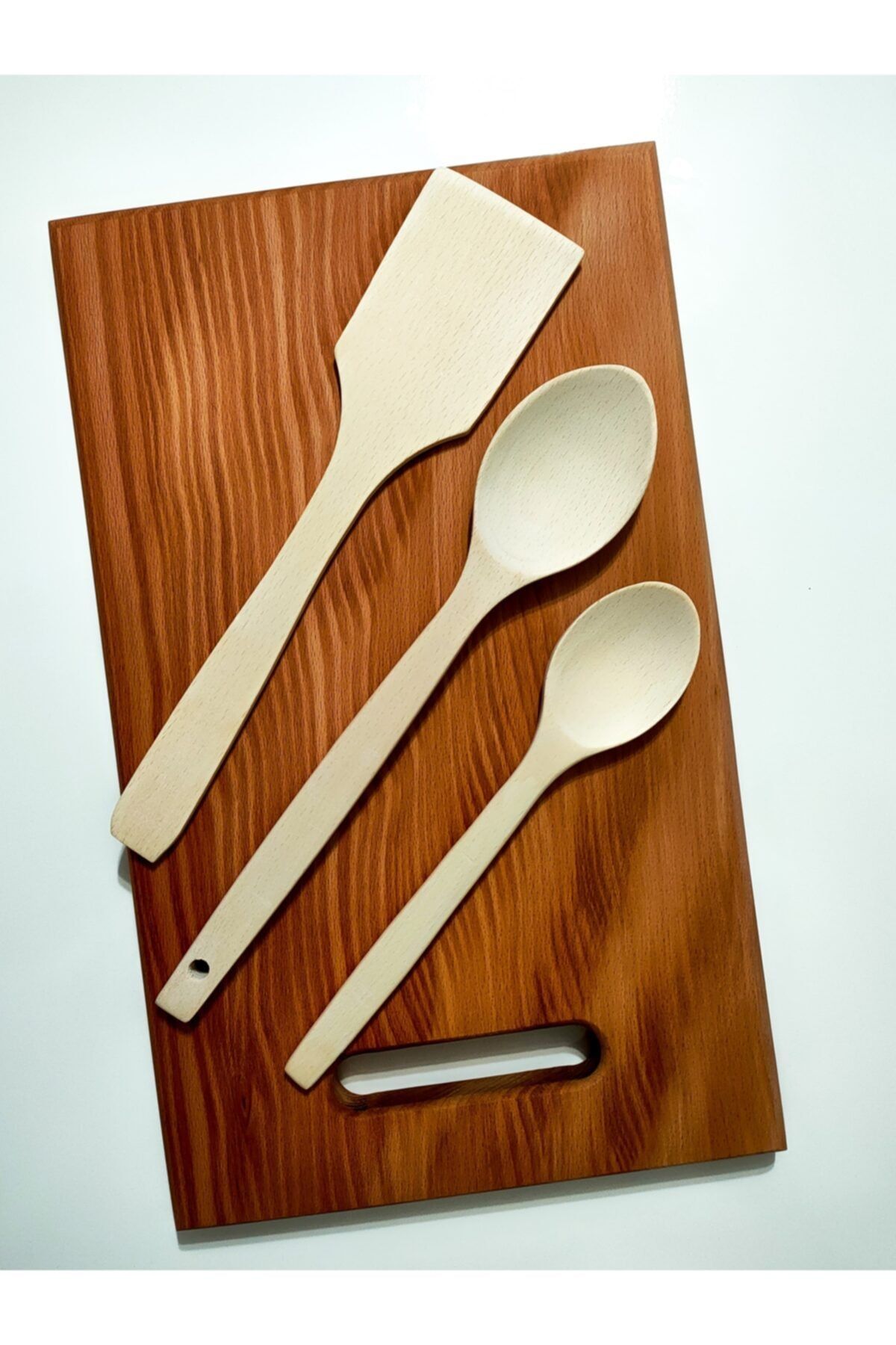 Kitchen Mania Ahşap kaşık ve spatula seti-tahta kaşık-tahta spatula
