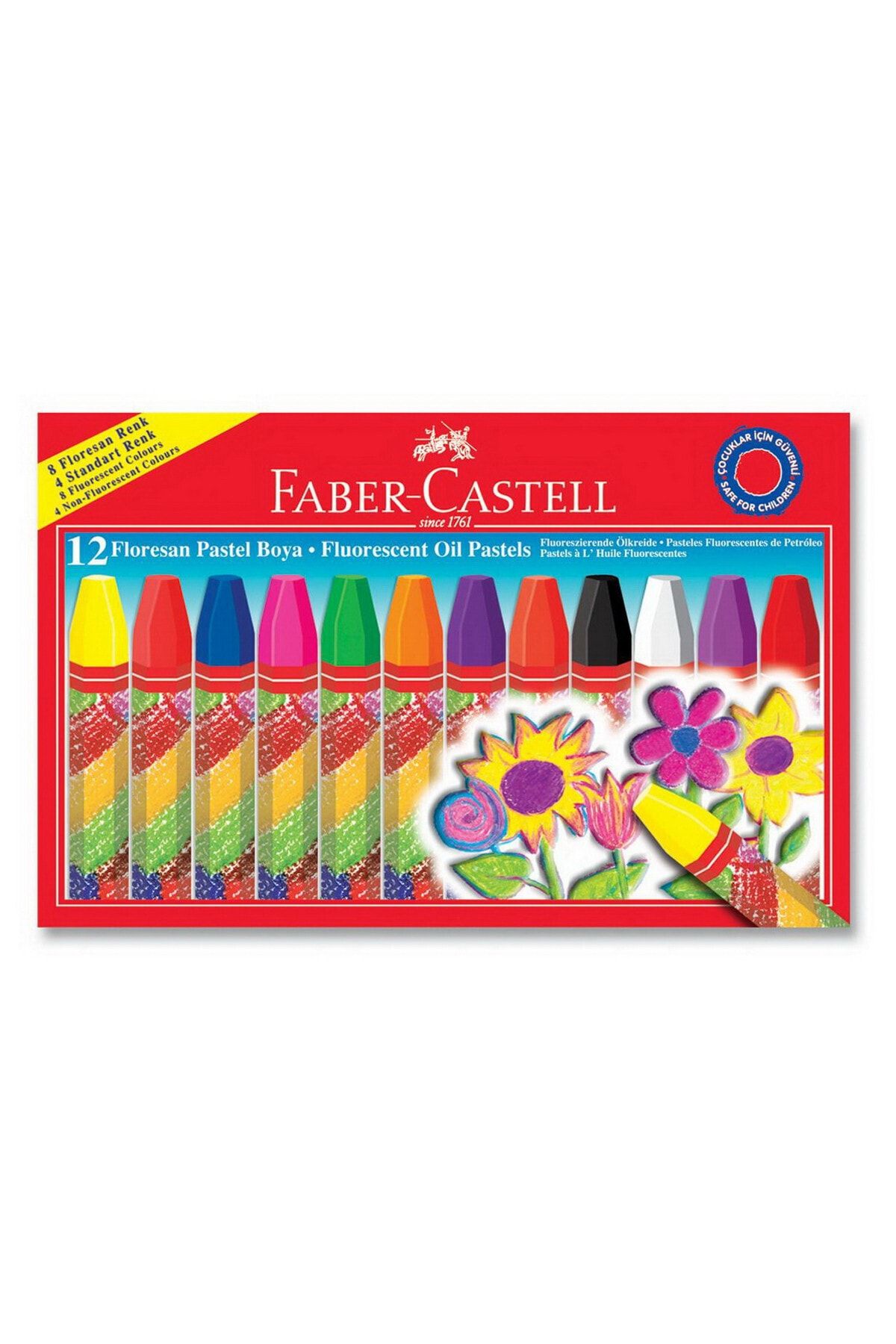 Faber Castell Faber Pastel Boya 12 Renk Floresan 125011 /