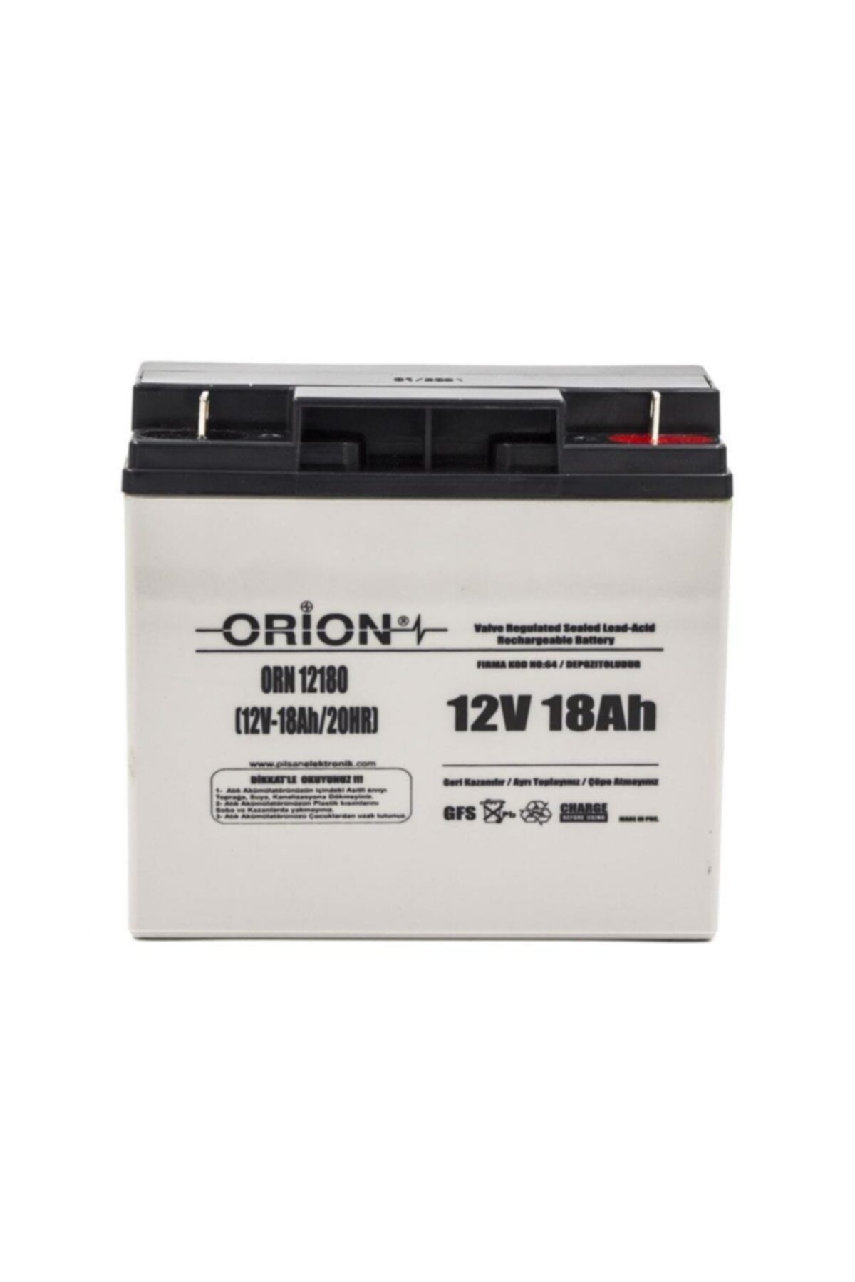 Orion Orn12180 12v 18ah Bakımsız Kuru Akü