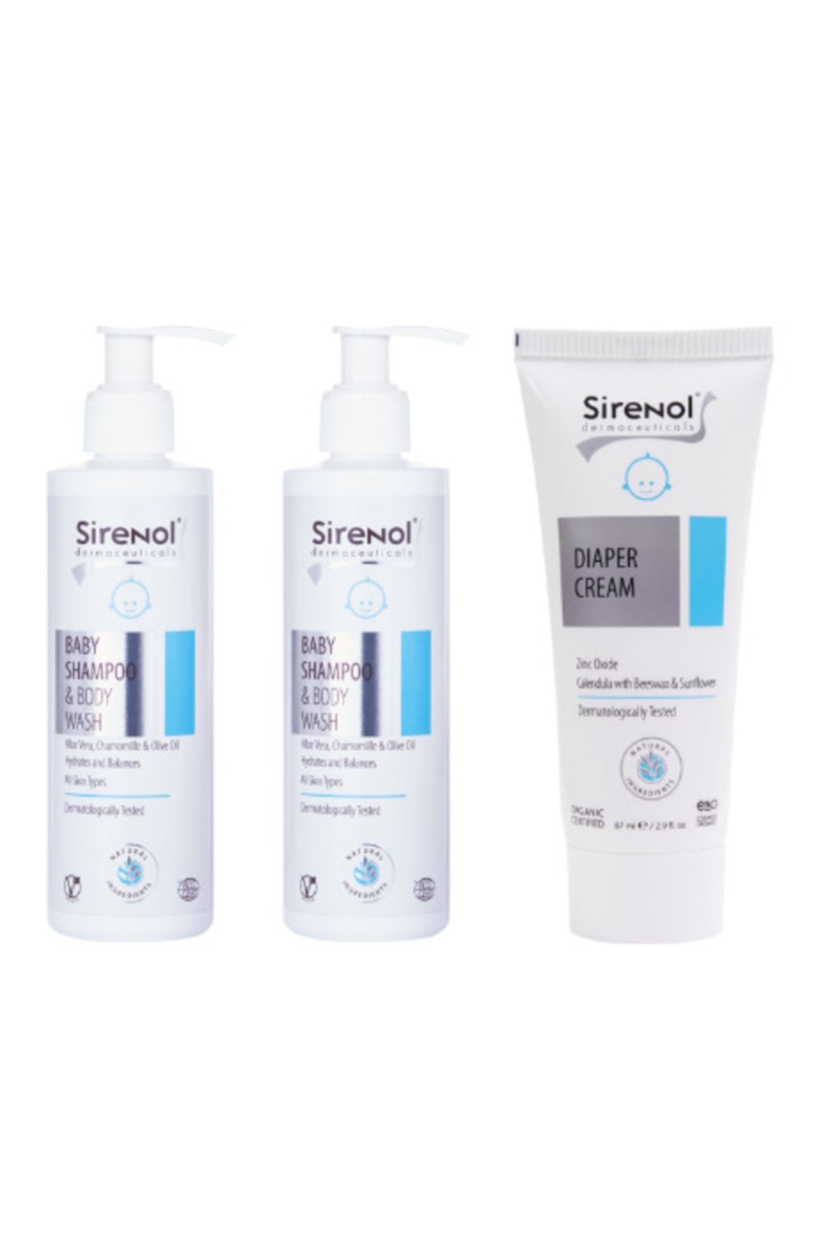 Sirenol Doğal 2'li Bebek Şampuanı Ve Organik Pişik Kremi Set