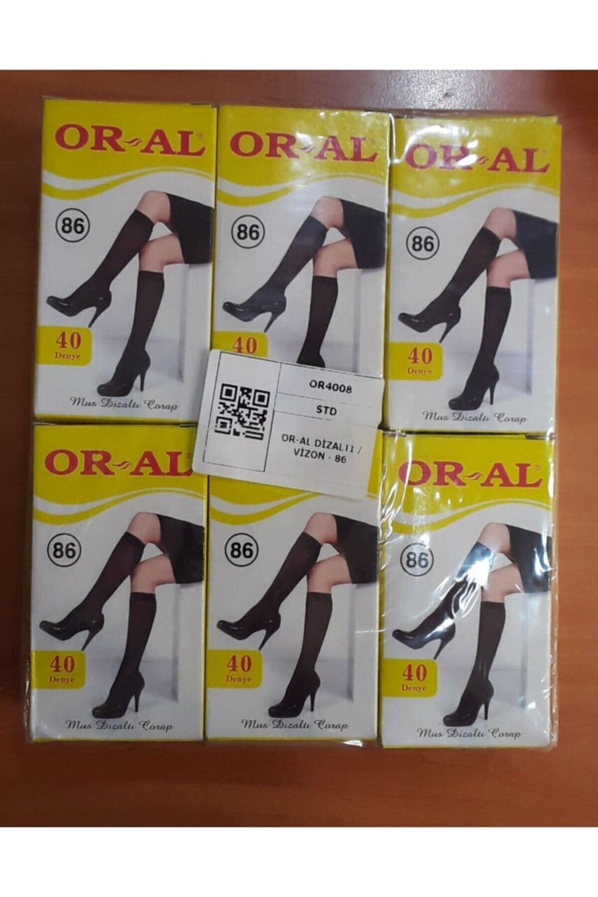 ORAL Kadın Muz Çorap 6 Adet Pantolon Çorabı 86 Vizon