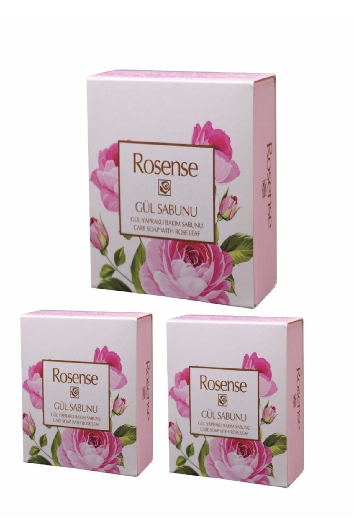 Rosense Gül Yapraklı Cilt Bakım Sabunu 150 gr 3 Adet