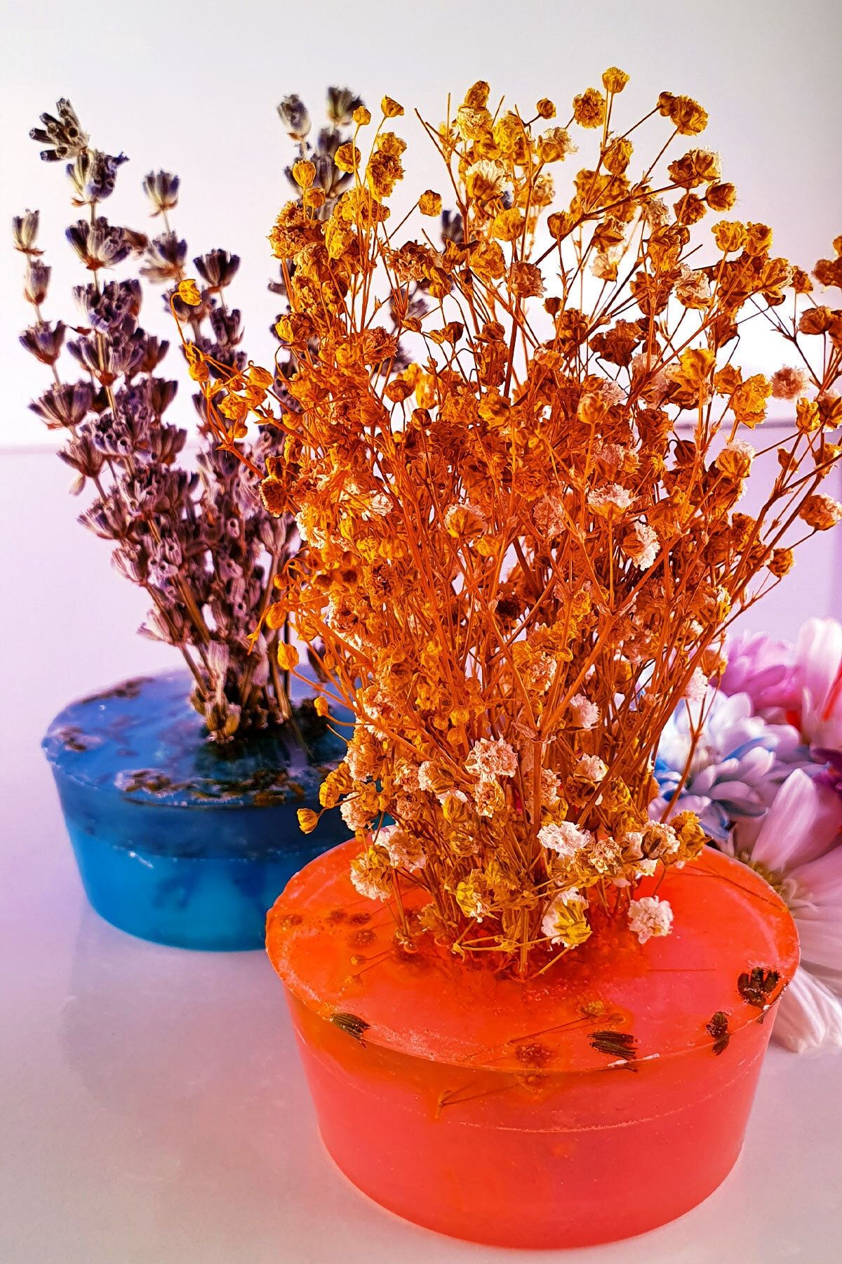 FANTASTİK SANAT ATÖLYESİ 2'li Dekoratif Hediyelik Lavanta Ve Bahar Çiçekleri Oda Ve Banyo Kokusu Seti