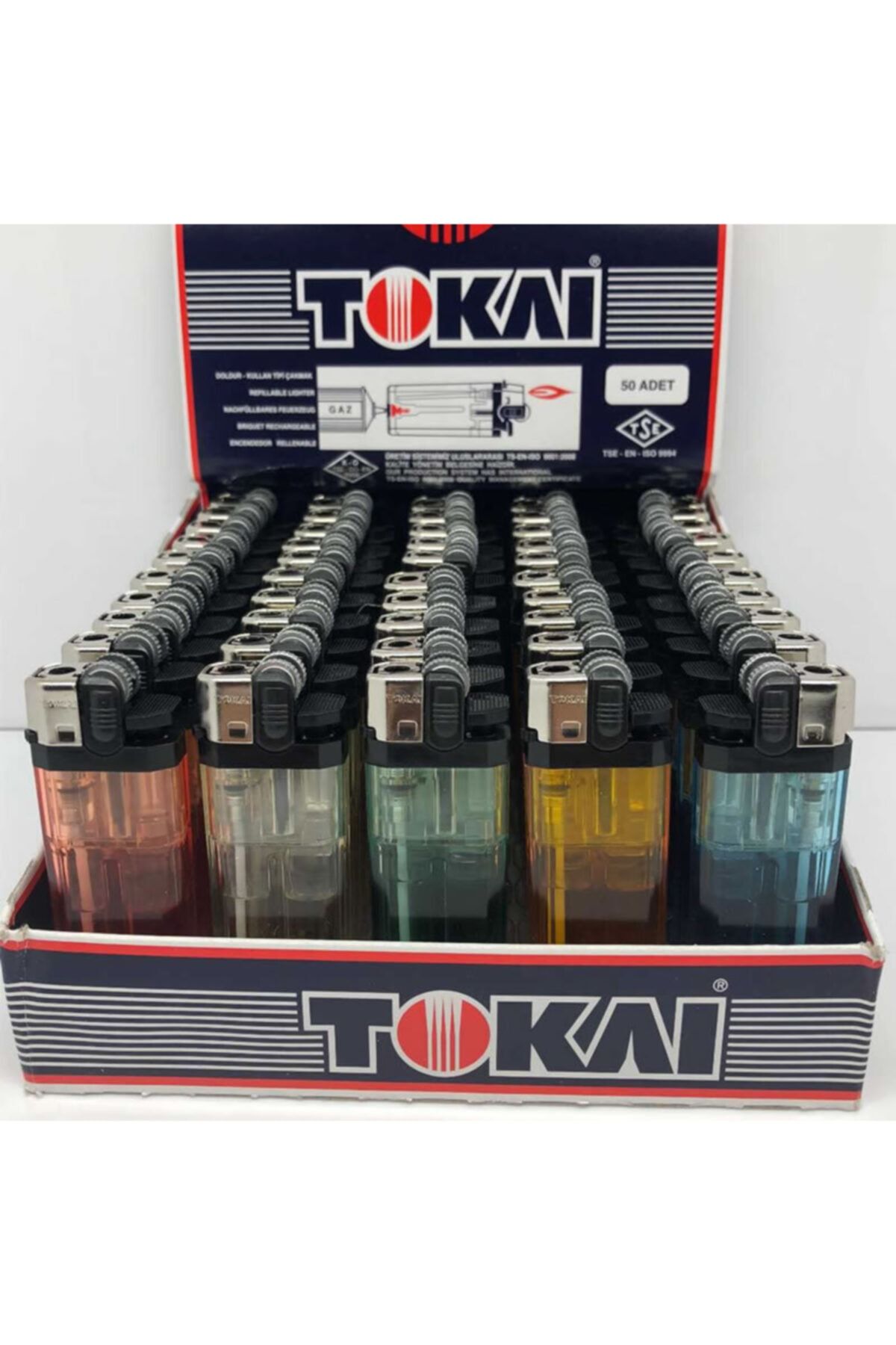 Tokai Orjinal Çakmak Taşlı Doldur Kullan 50 Adet
