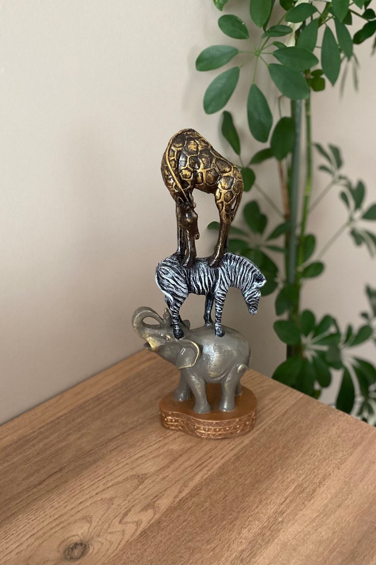 Tasarloxi Safari Hayvanları Fil Zürafa Zebra Biblo