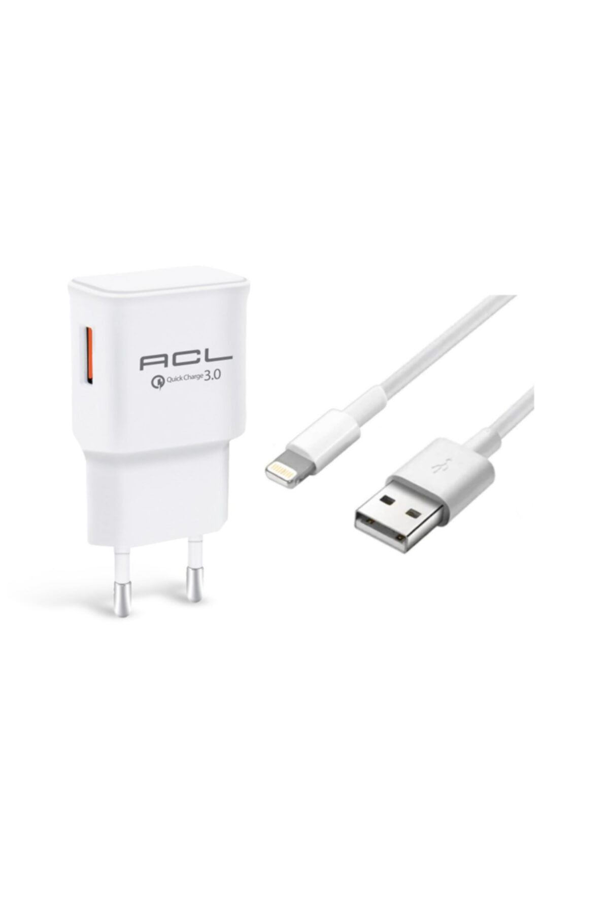 ACL MOBILE PHONE ACCESSORIES Powerclassic™ Quick Charge Hızlı Şarj 3.0 Duvar Şarj Aleti Lightning Usb Kablo Set Yg-set-al