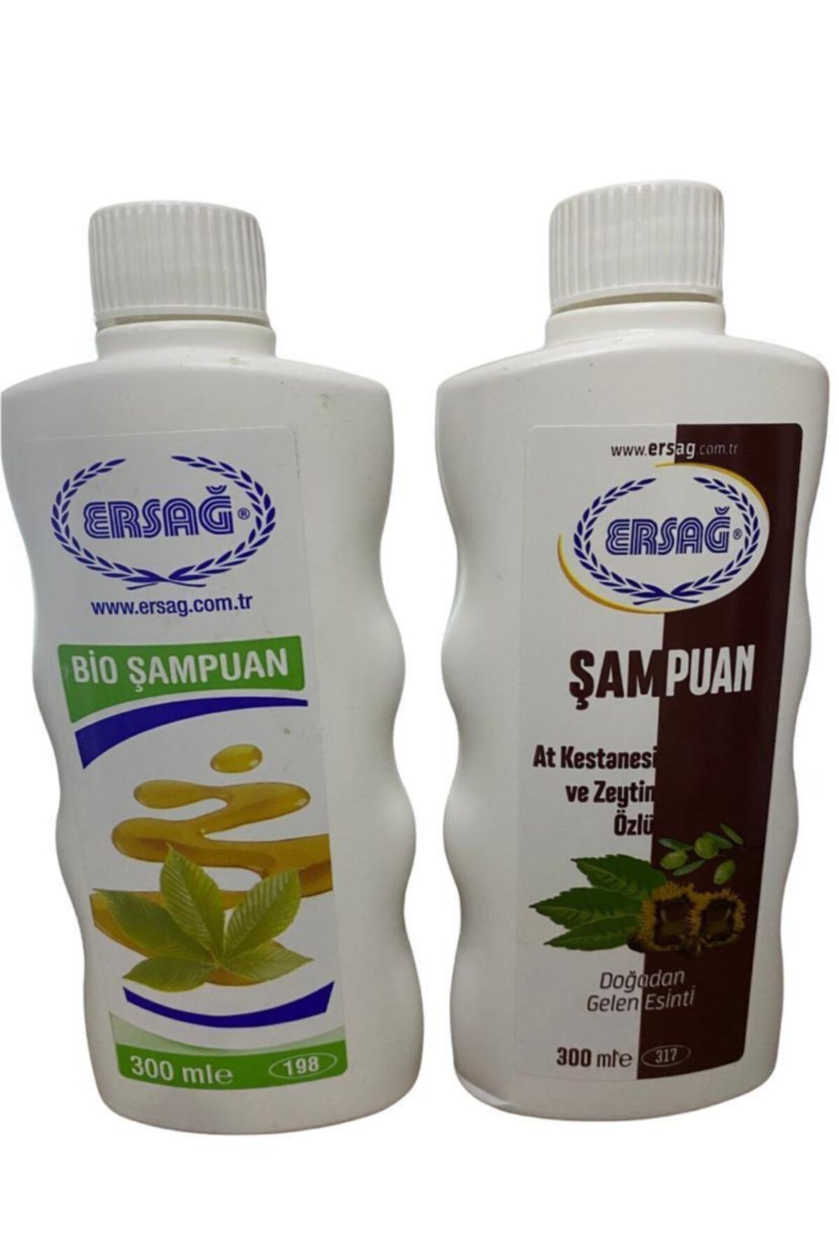 Ersağ Bio Şampuan 300 ml+At Kestanesi Ve Zeytin Özlü Şampuan 300 ml