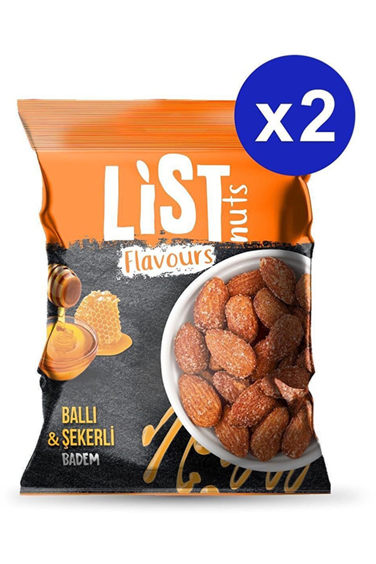 List Flavours Ballı & Şekerli Badem 2 X 100 G