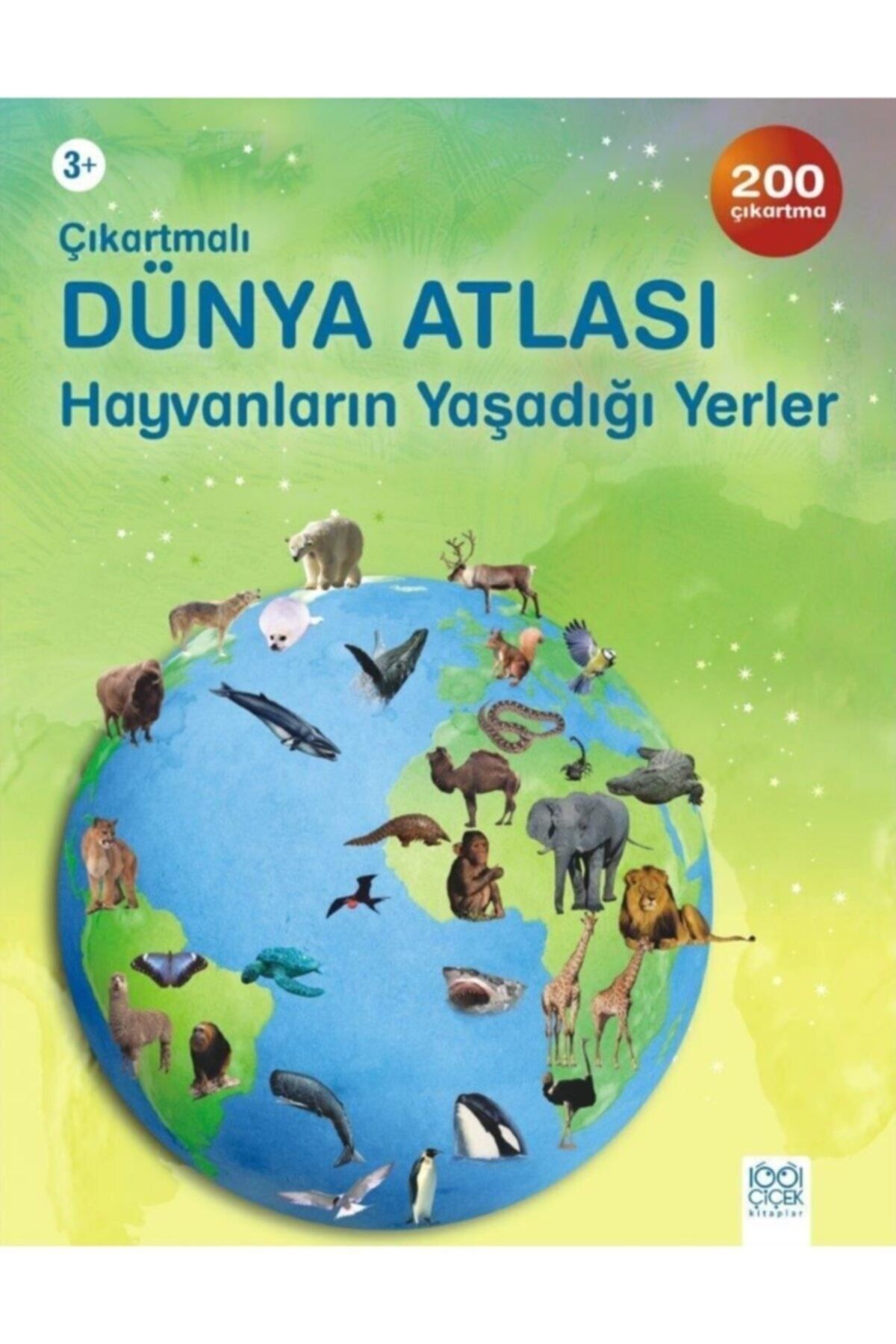 1001 Çiçek Kitaplar Çıkartmalı Dünya Atlası - Hayvanların Yaşadığı Yerler Ruth Brocklehurst - Ruth Brocklehurs