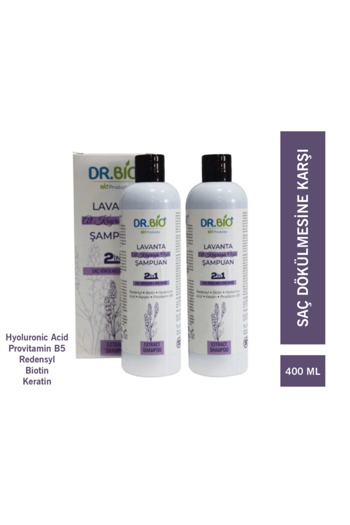 DR BİO 2in1 Lavanta Ve At Kuyruğu Özlü Bitkisel Şampuan (2'li Paket)