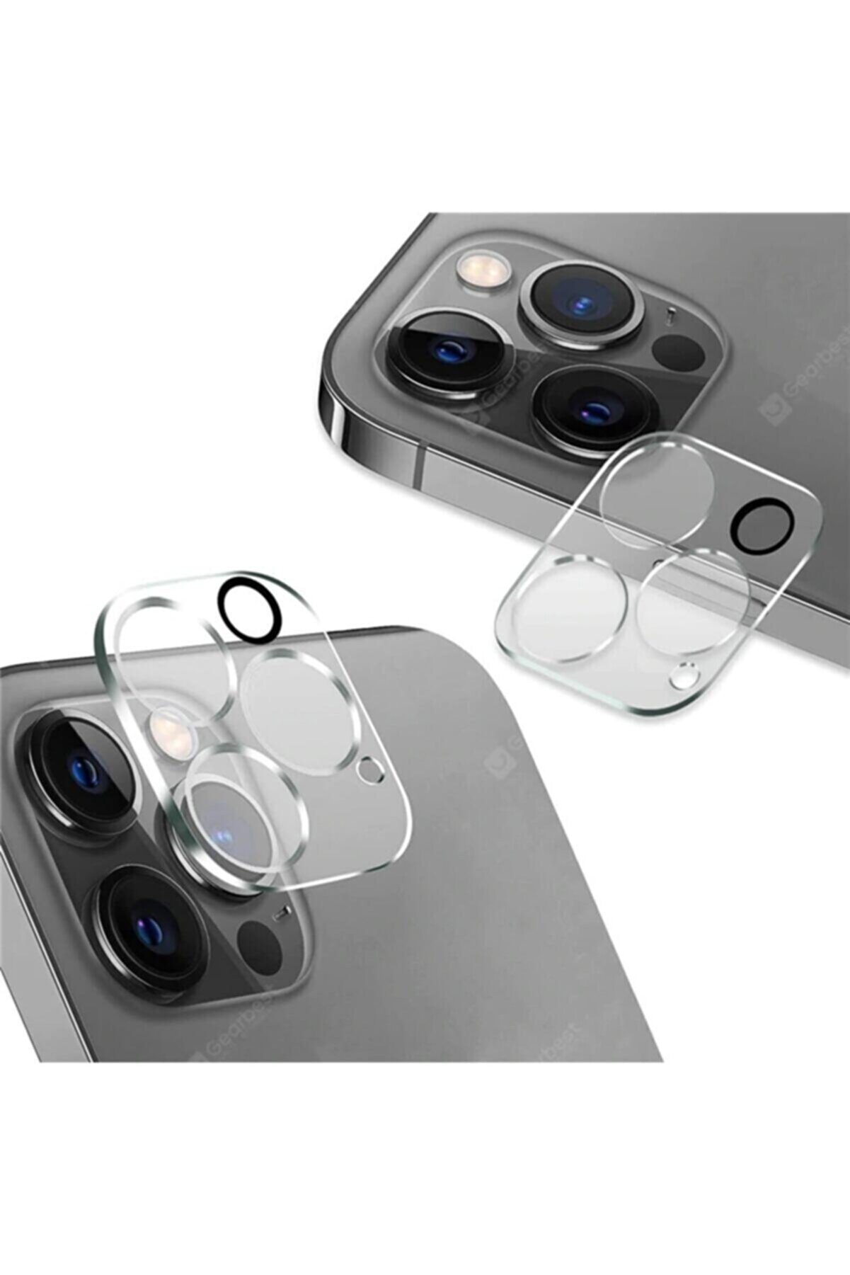 Ekoodukkan Apple Iphone 12 Pro Max Uyumlu Kamera Lens Koruyucu Cam Filmi (2 Adet)
