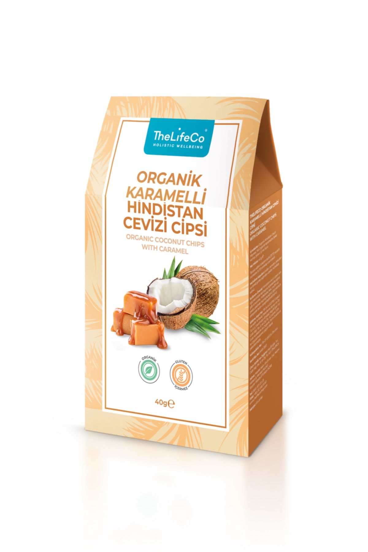 TheLifeCo Organik Karamelli Hindistan Cevizi Cipsi 40 gr