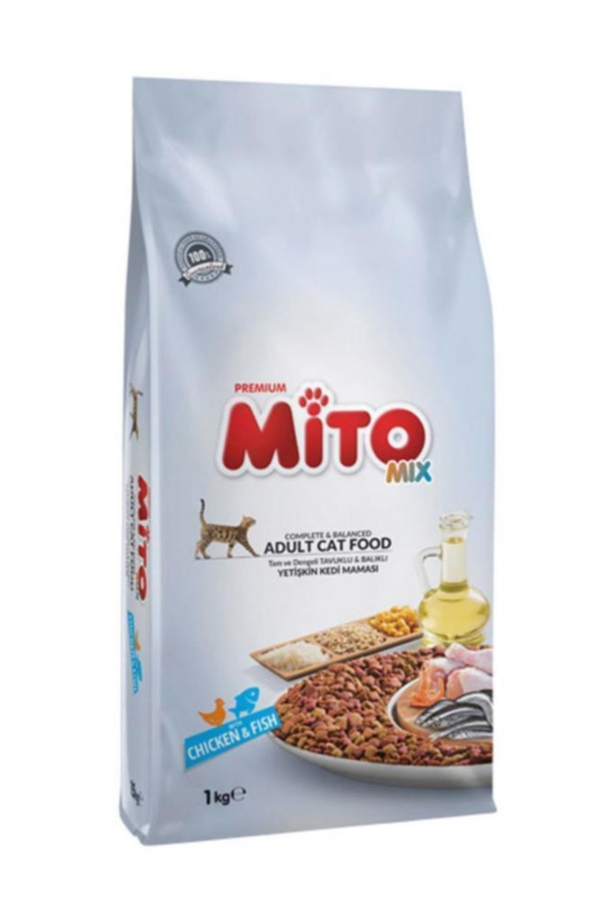 Mito Mix Adult Tavuklu Balıklı Yetişkin Kedi Maması 1kg