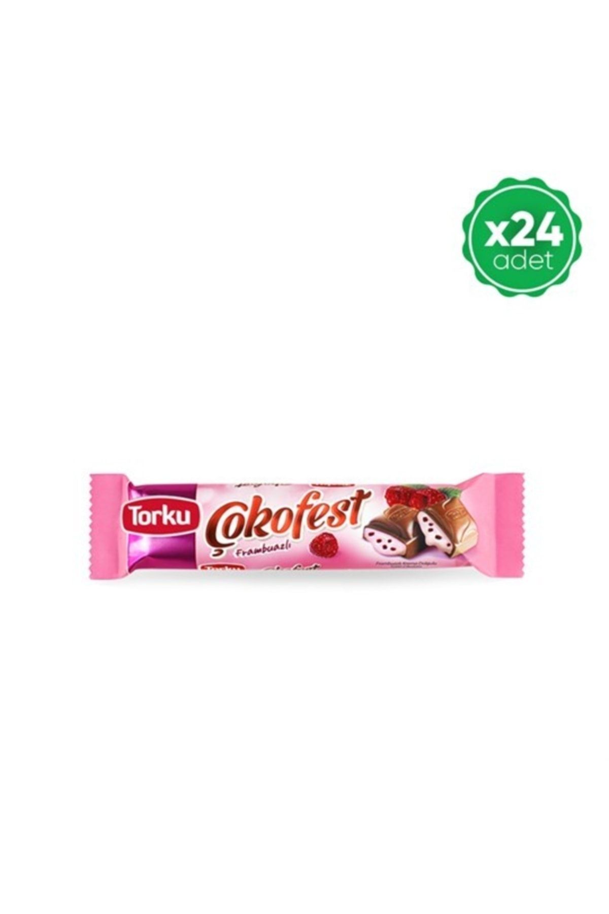 Torku Çokofest Frambuaz Kremalı Çikolata 34 Gr X24