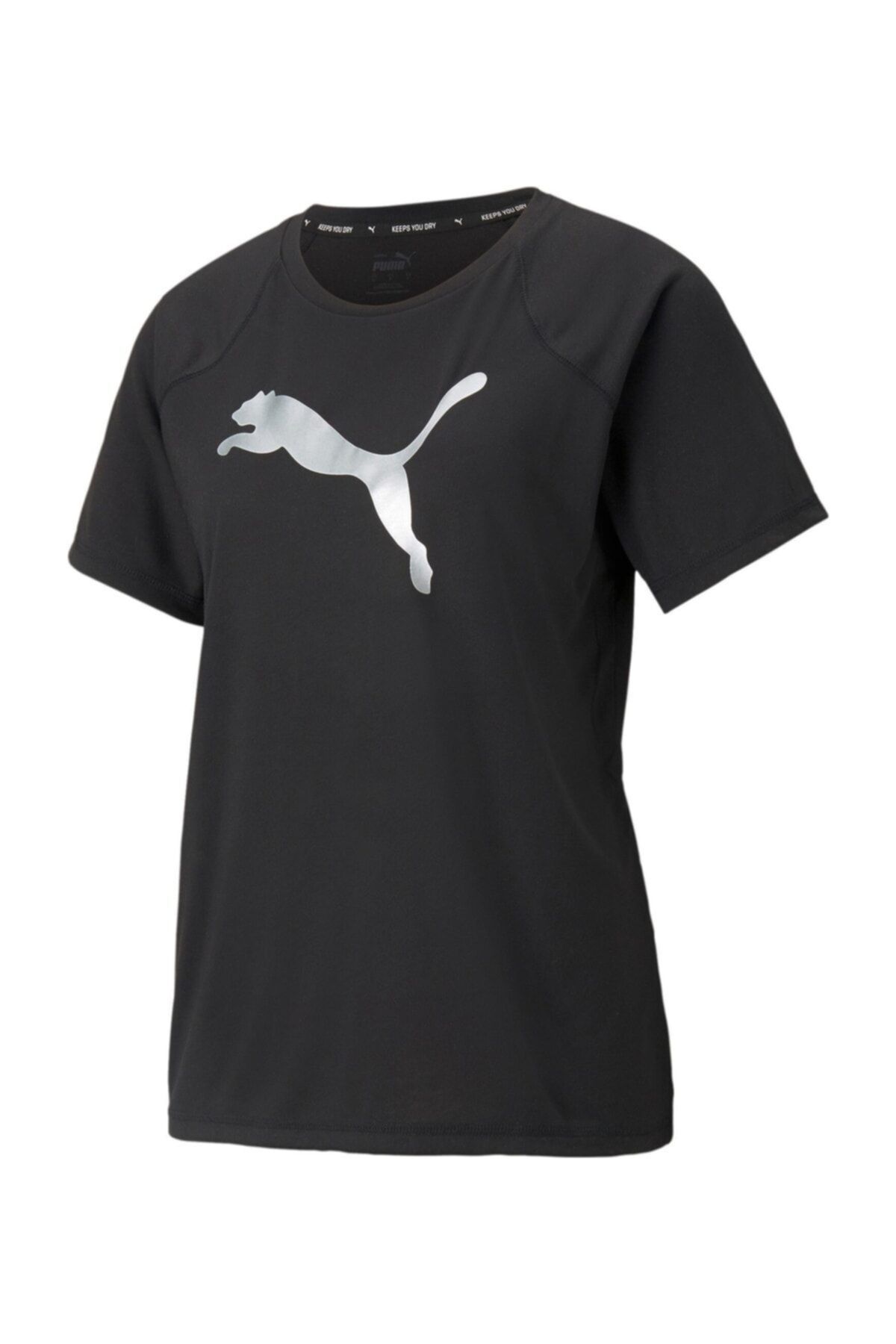 Puma Evostripe Tee Kadın Siyah T-shirt - 58914301