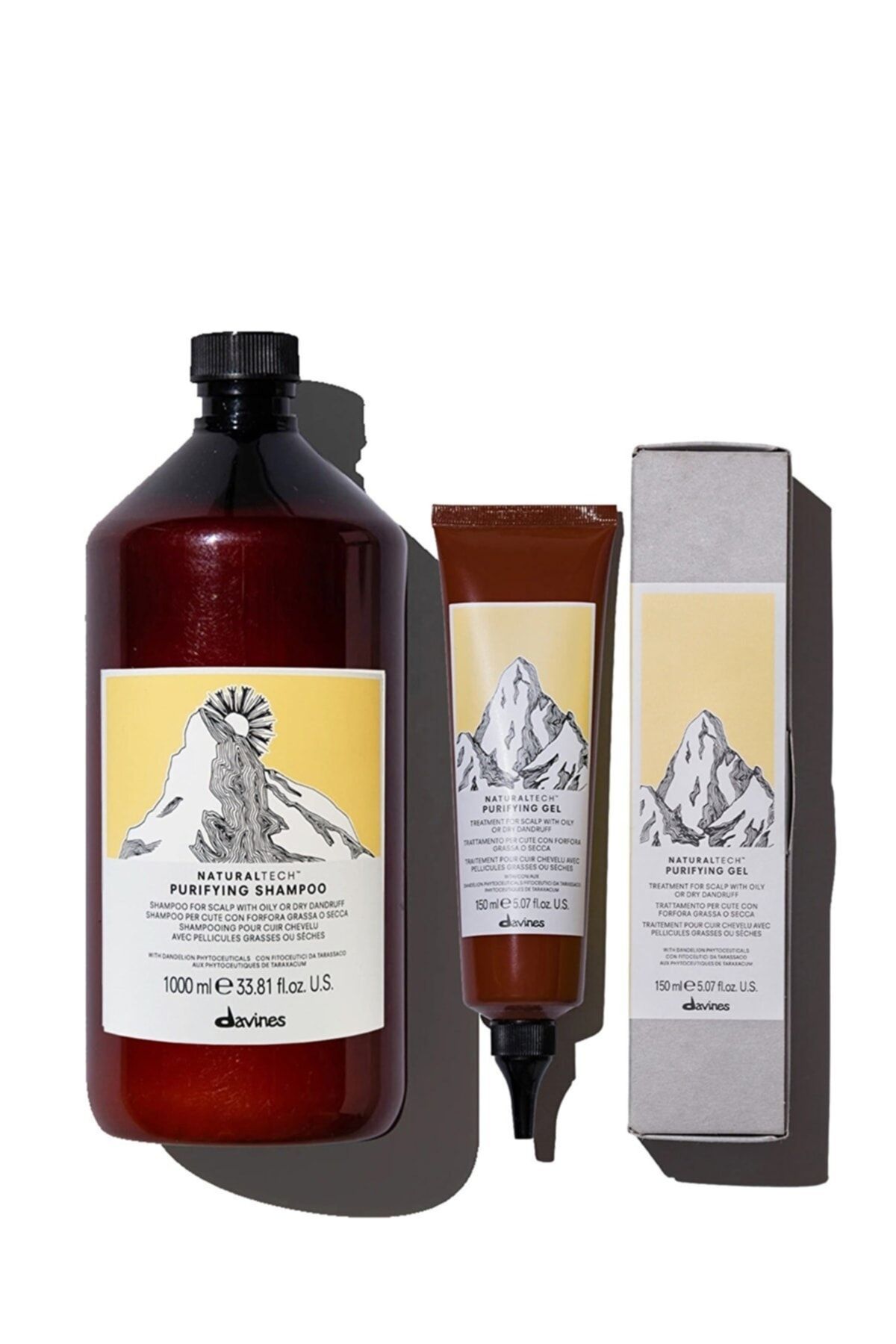 Davines Purifying Kepek Önleyici Şampuan 1000 ml + Arındırıcı Jel 150 ml 80046082366035
