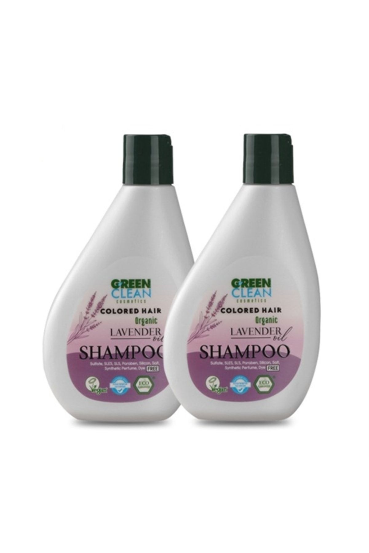 Green Clean Şampuan Seti 2'li - Boyalı Saçlar - Lavanta 275 Ml