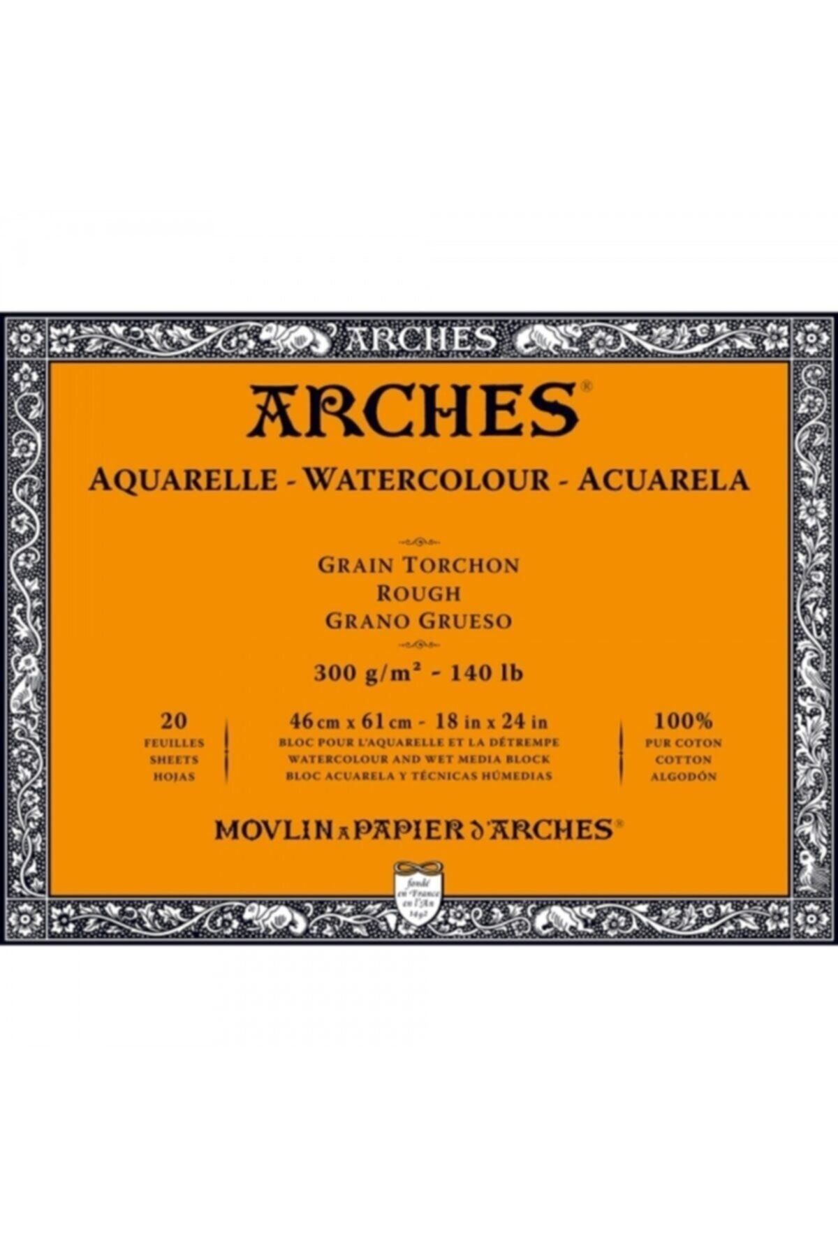 Arches Watercolour Block Natural White Rough 300gr Sulu Boya Blok 20 Sayfa 46x61cm