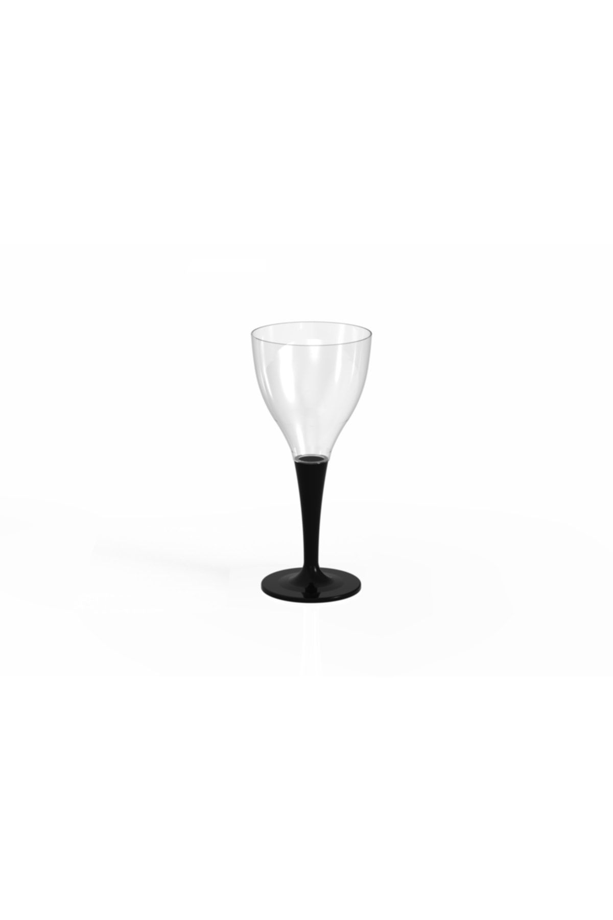 BERGAMA PLASTİK Plastik Şarap Kadehi Siyah Tek Kullanımlık Ve Tekrar Kullanılabilir Parti Kadehi (10 Adet)