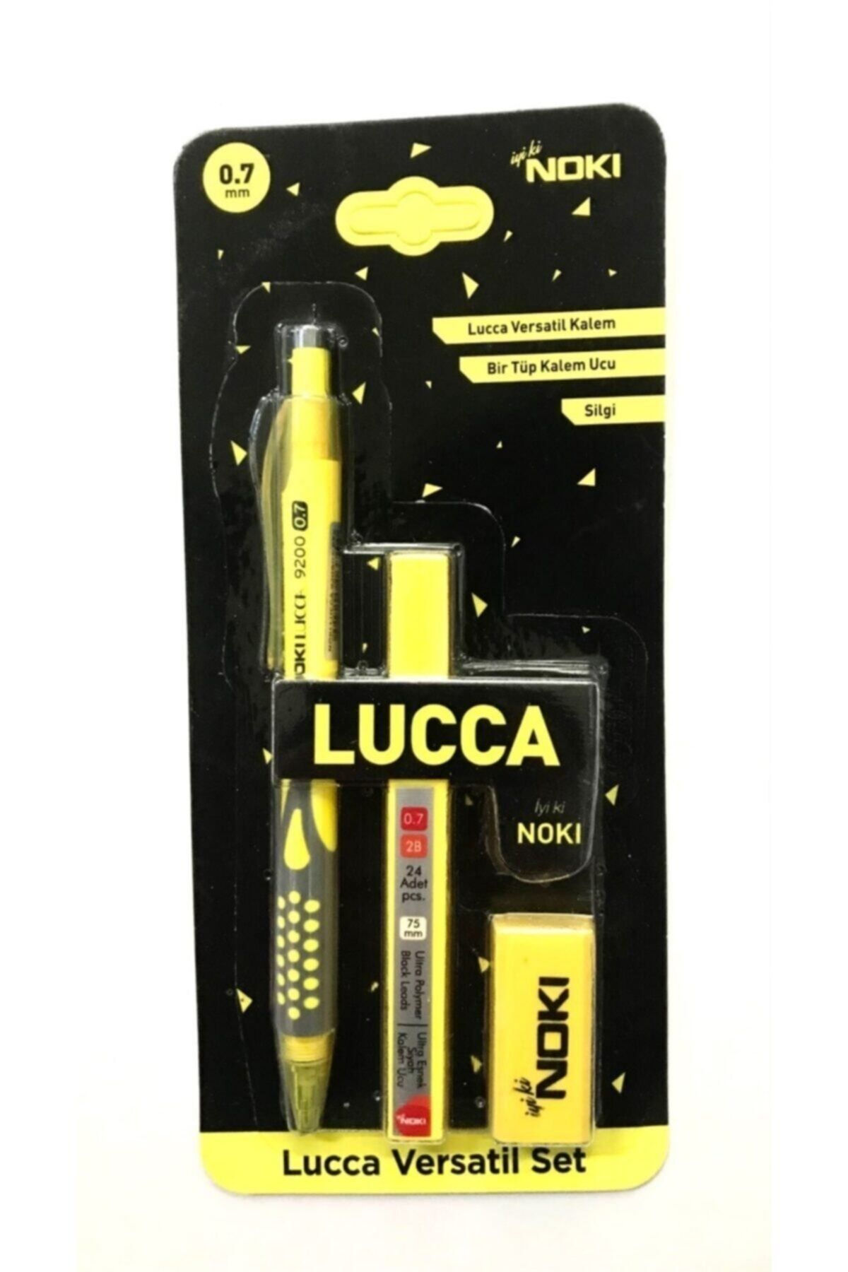 Noki Lucca Uçlu Kalem, Uç Ve Silgili Kırtasiye Seti, Sarı