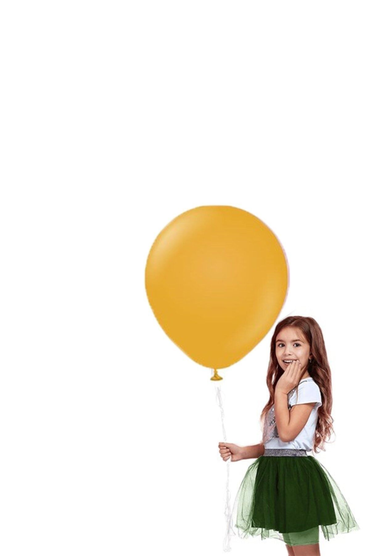 Deniz Party Store Retro Zerdeçal Jumbo Büyük Balon 18 Inç 45cm Adet