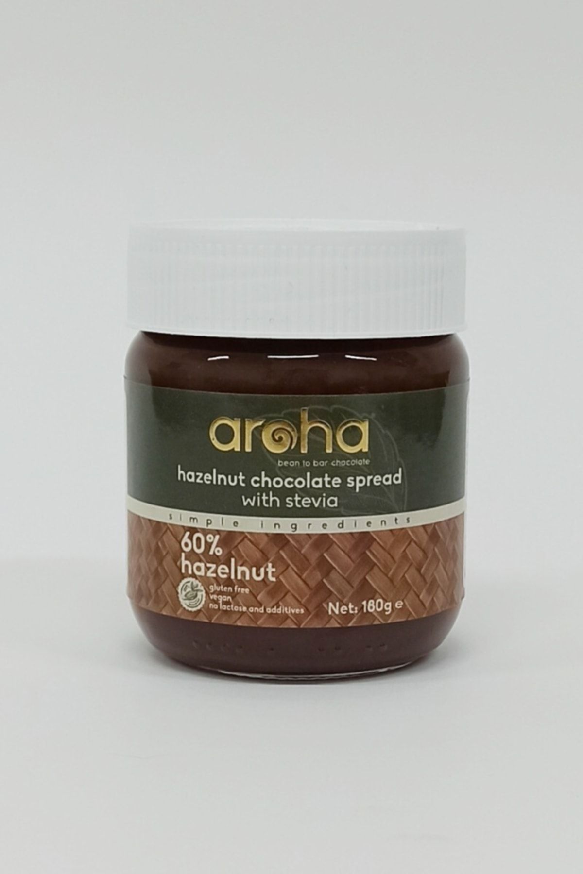 AROHA Çikolatalı Fındık Kreması - Stevia Ile Tatlandırılmış 180 Gr.