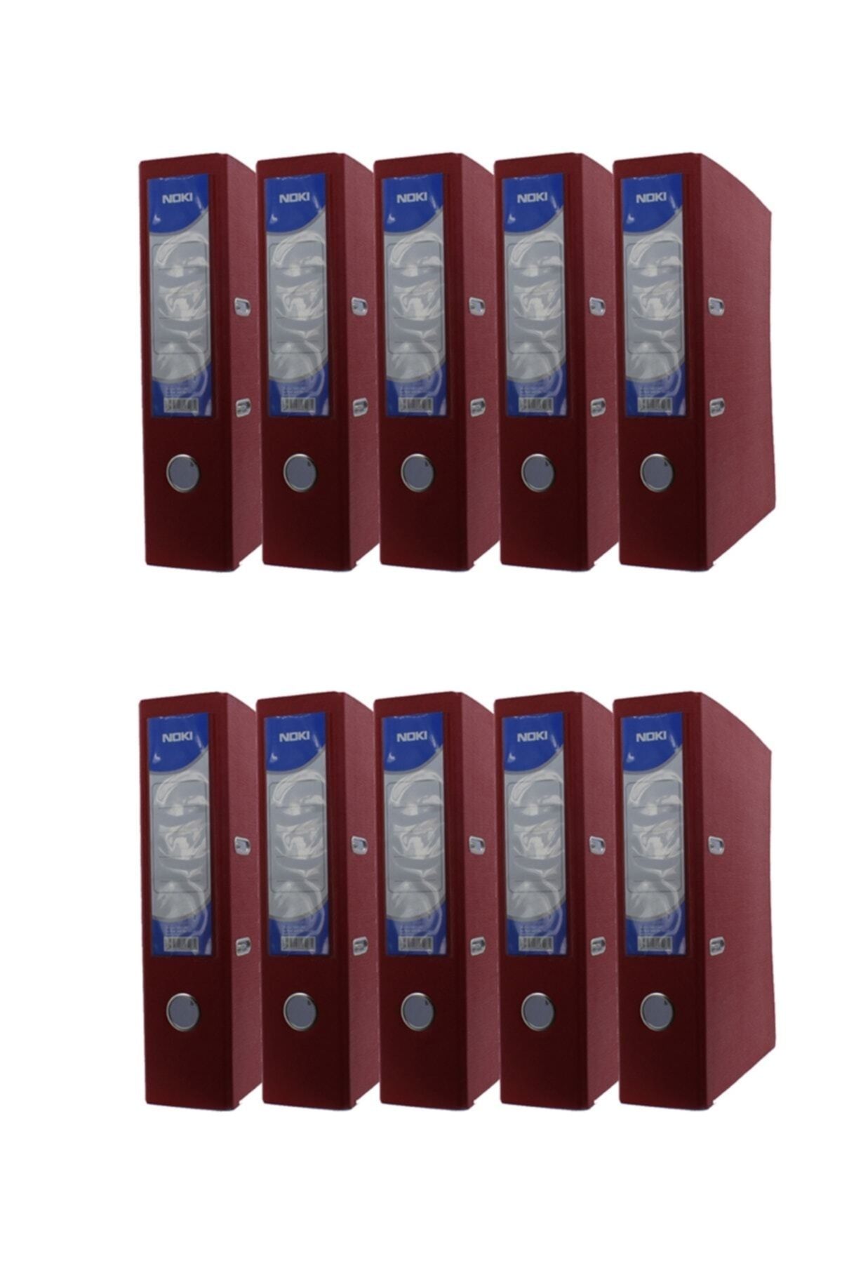 Noki Geniş Plastik Klasör (56411-080) Kırmızı 10 Lu Paket