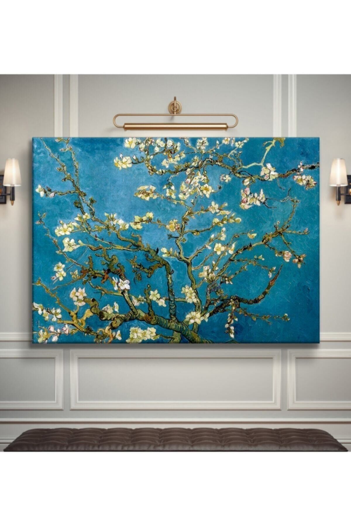 VeraStore Vincent Van Gogh - Çiçek Açan Badem Ağacı 80 X 100 Cm Kanvas Tablo