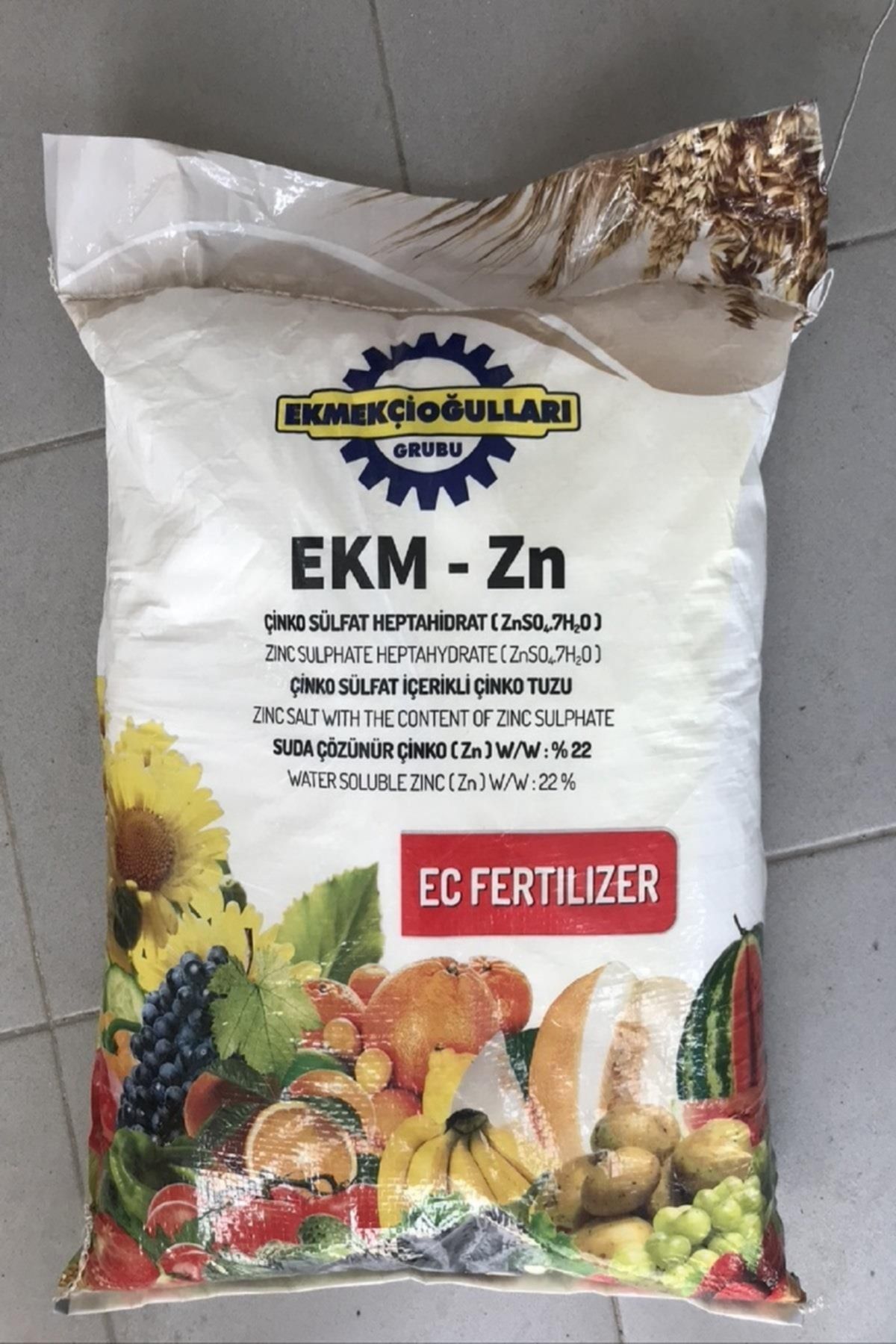 Ekmekçioğulları Çinko Sülfat Gübresi Çinko Sülfat Heptahidrat Çinko Tuzu 3 kg