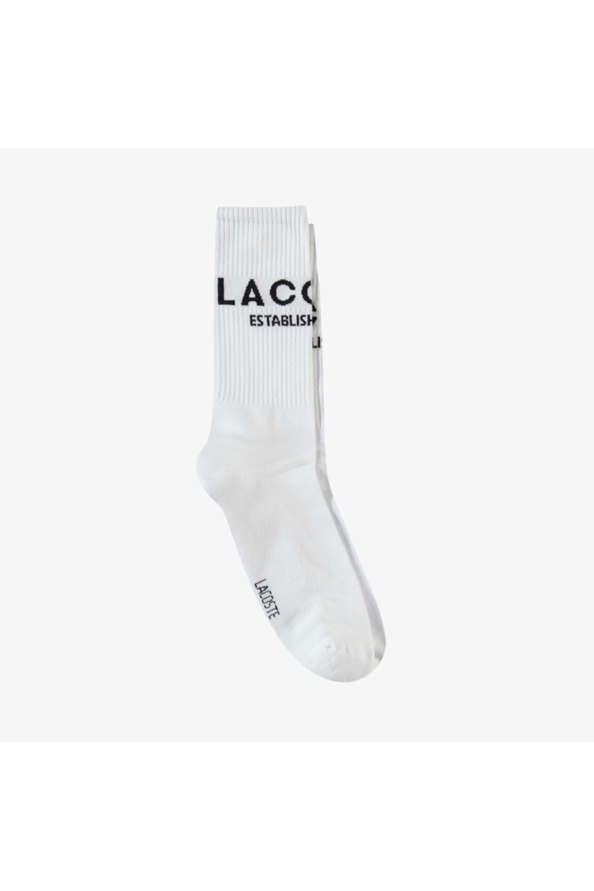 Lacoste Unisex Uzun Baskılı Beyaz Çorap RA0205