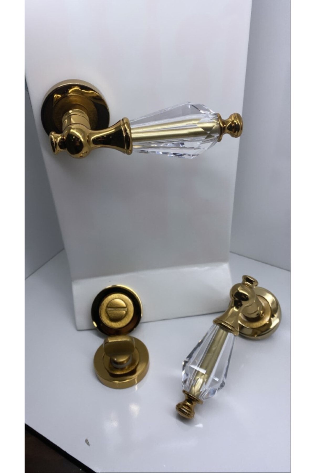 Dreamax Topkapı Kristal Albrifin Rozetli Wc Kapı Kolu