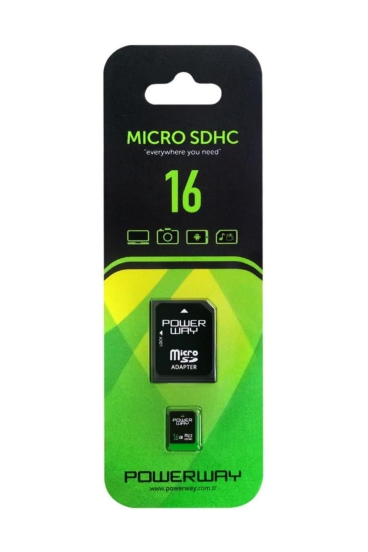 Powerway 16gb Micro Sd Card Hafıza Kartı Adaptörlü