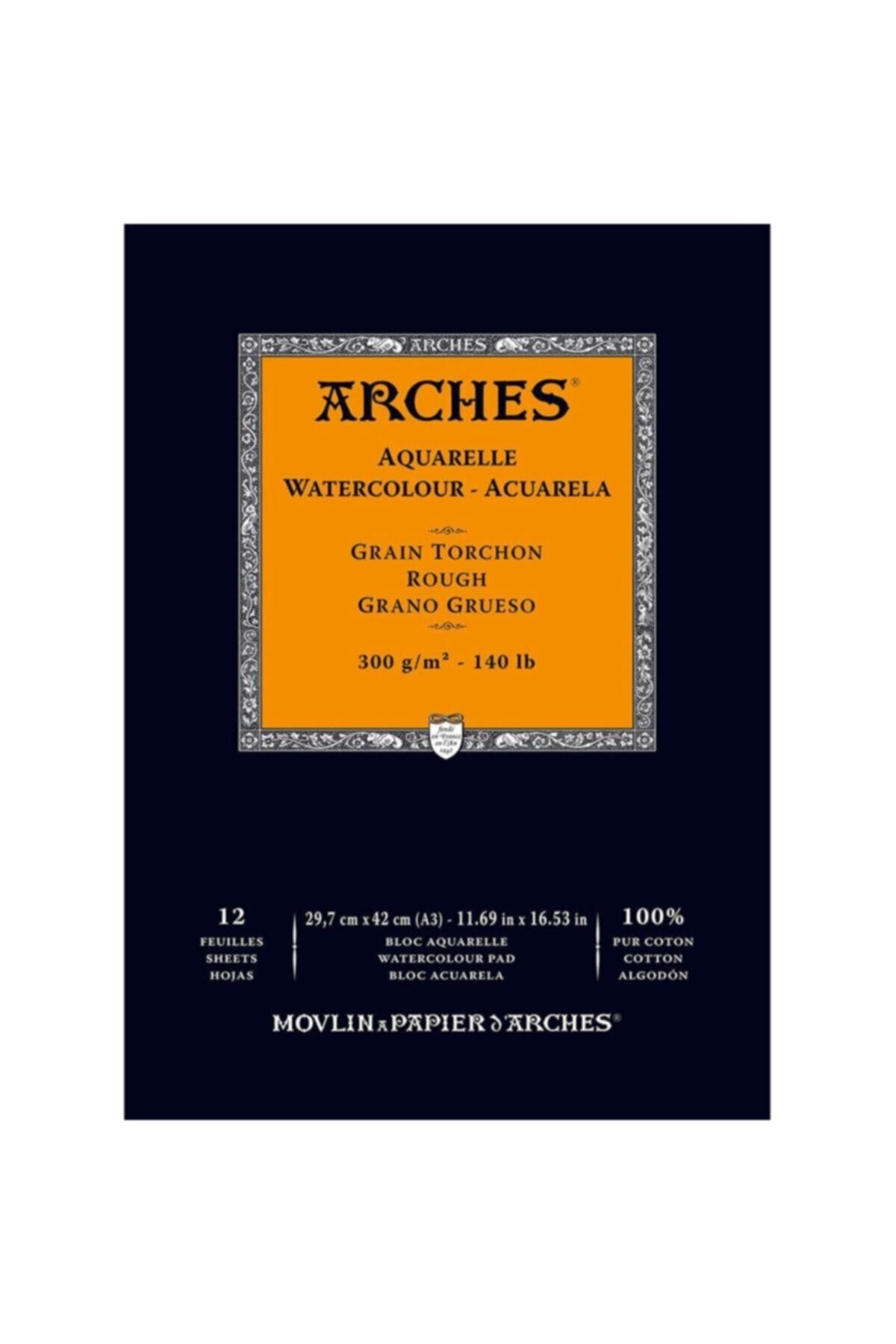 Arches Suluboya Defteri Blok Rough - Kalın Doku 300 Gr. 29x42 Cm. 12 Yaprak