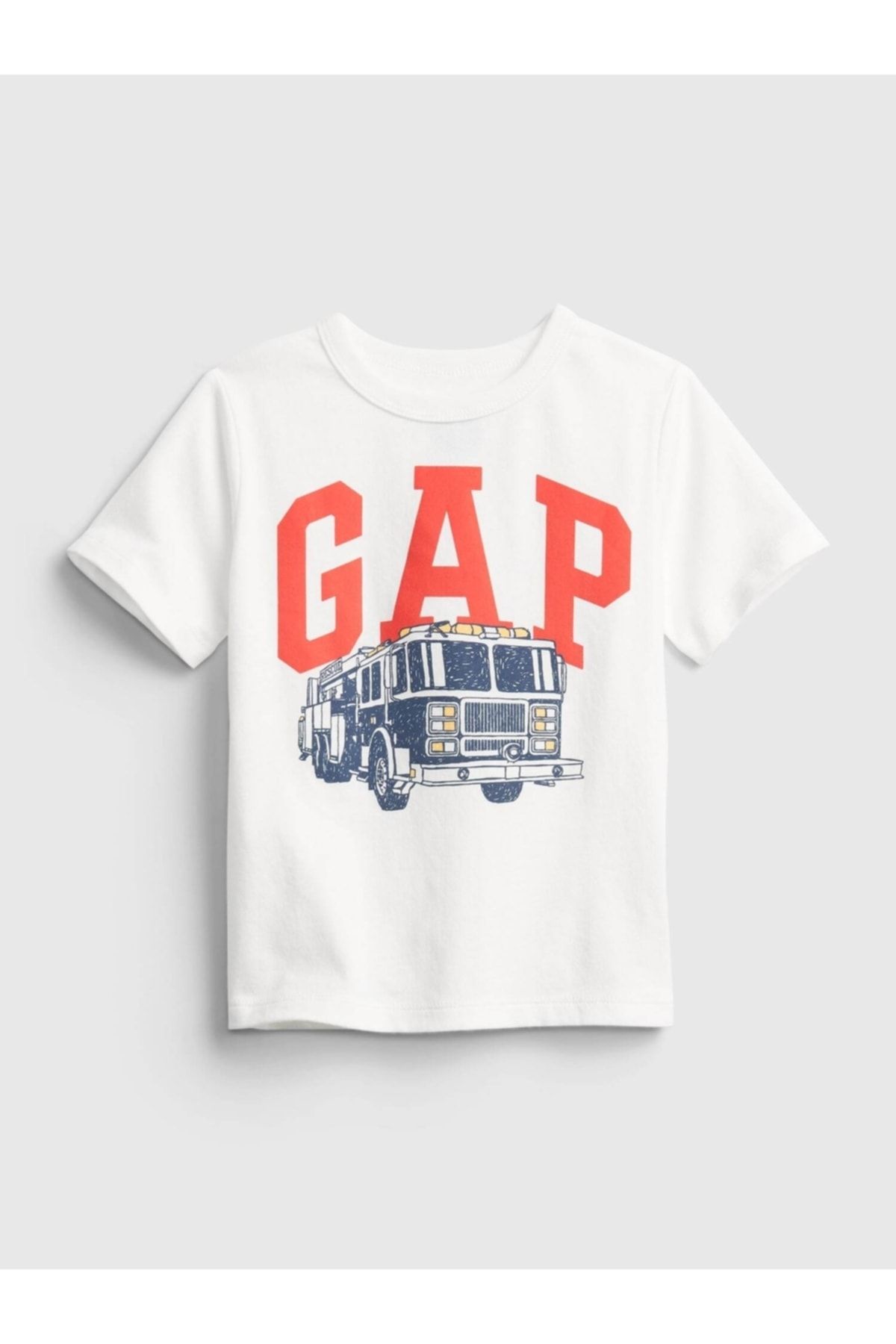 GAP Erkek Bebek Beyaz Logo Kısa Kollu T-shirt