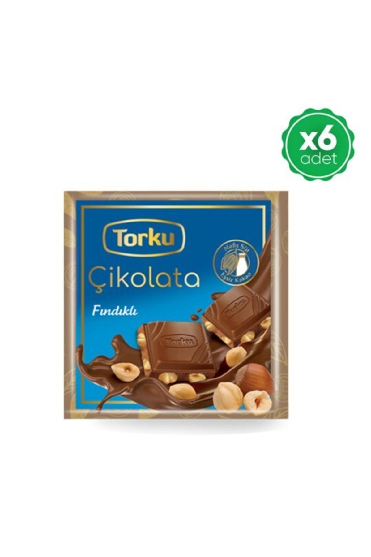 Torku Kare Fındıklı Sütlü Çikolata 65 gr X6