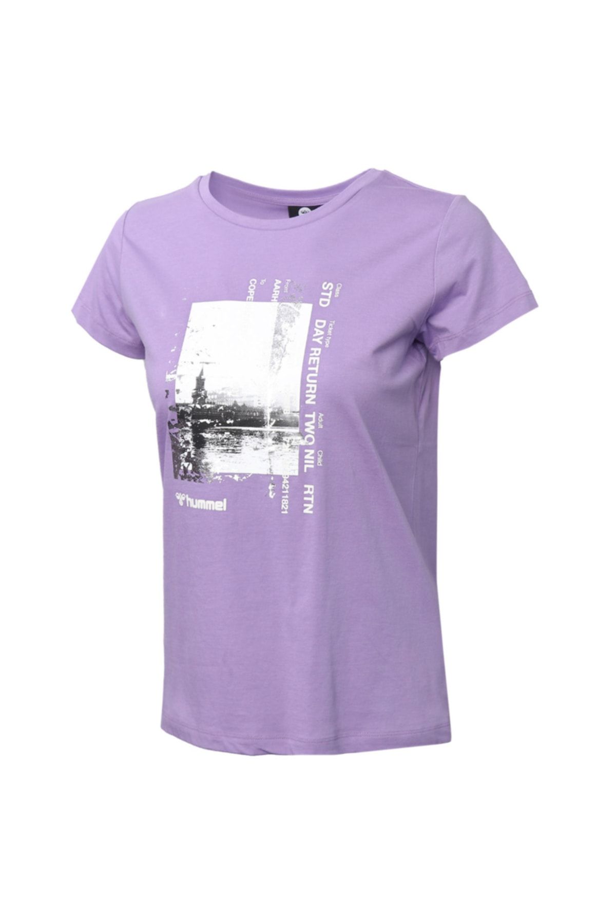 hummel 911490-2102 Hmldromme T-shırt S/s Kadın T-shirt Lavender Sılk