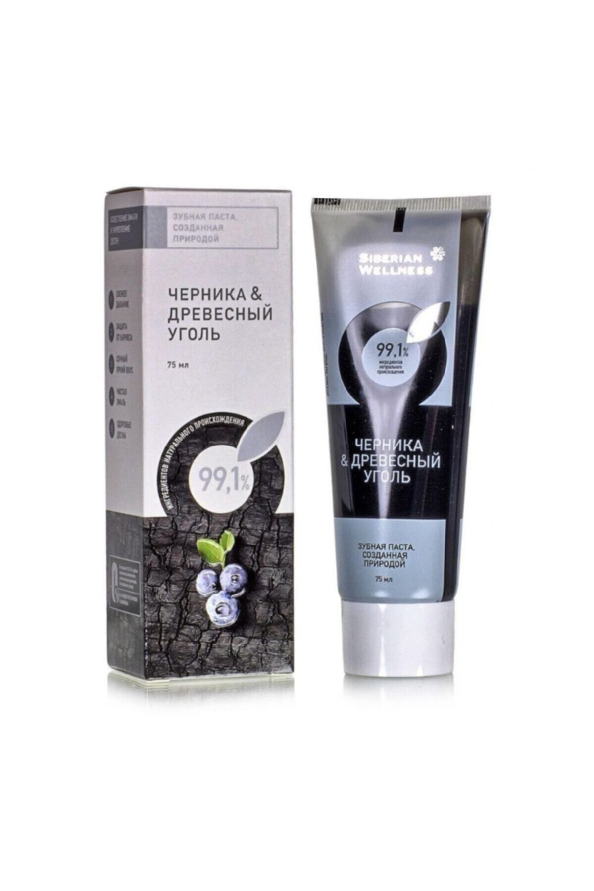 Siberian Wellness Toothpaste Bılberry And Charcoal-leke Giderici Diş Macunu 75ml