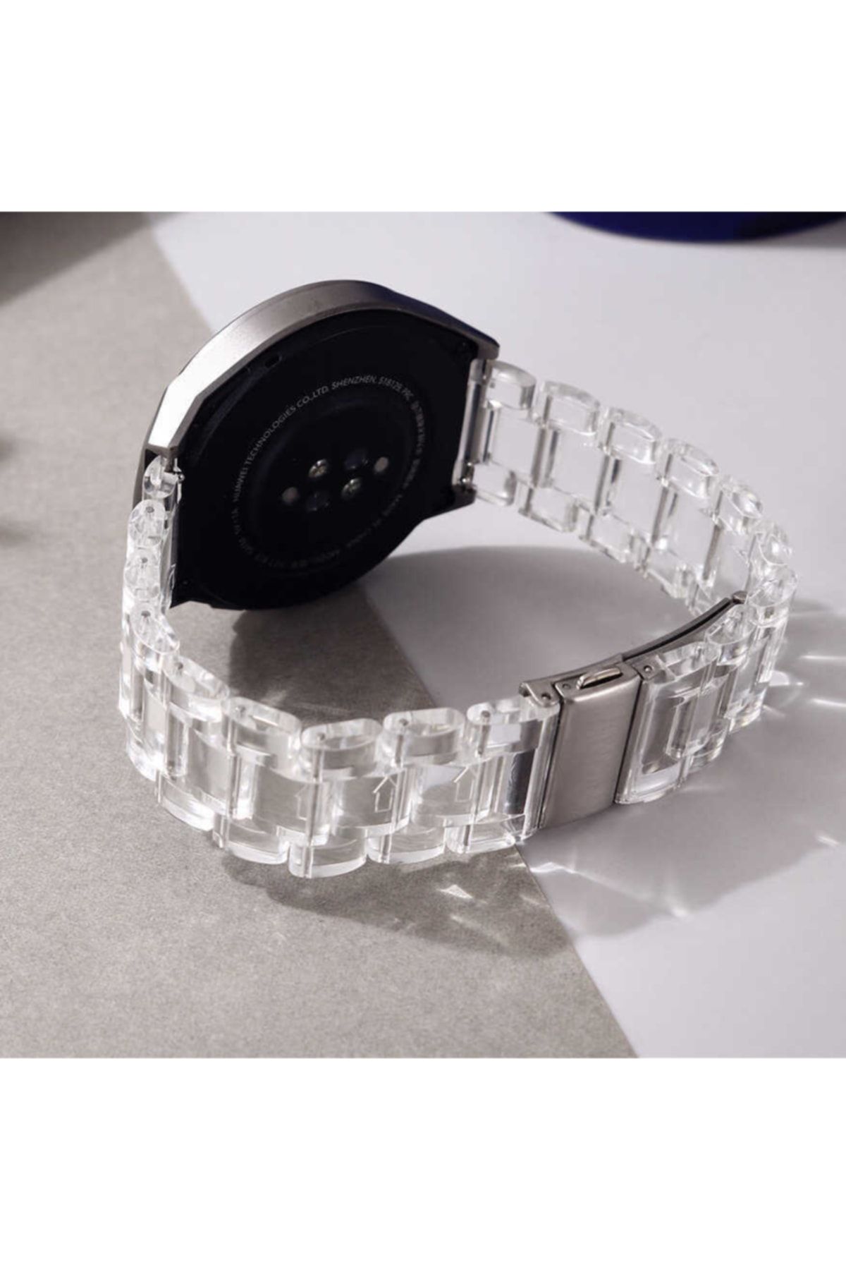 Huawei Watch Gt 3 Elite 46mm Uyumlu Plastik Baklalı Tasarım Kordon 22mm