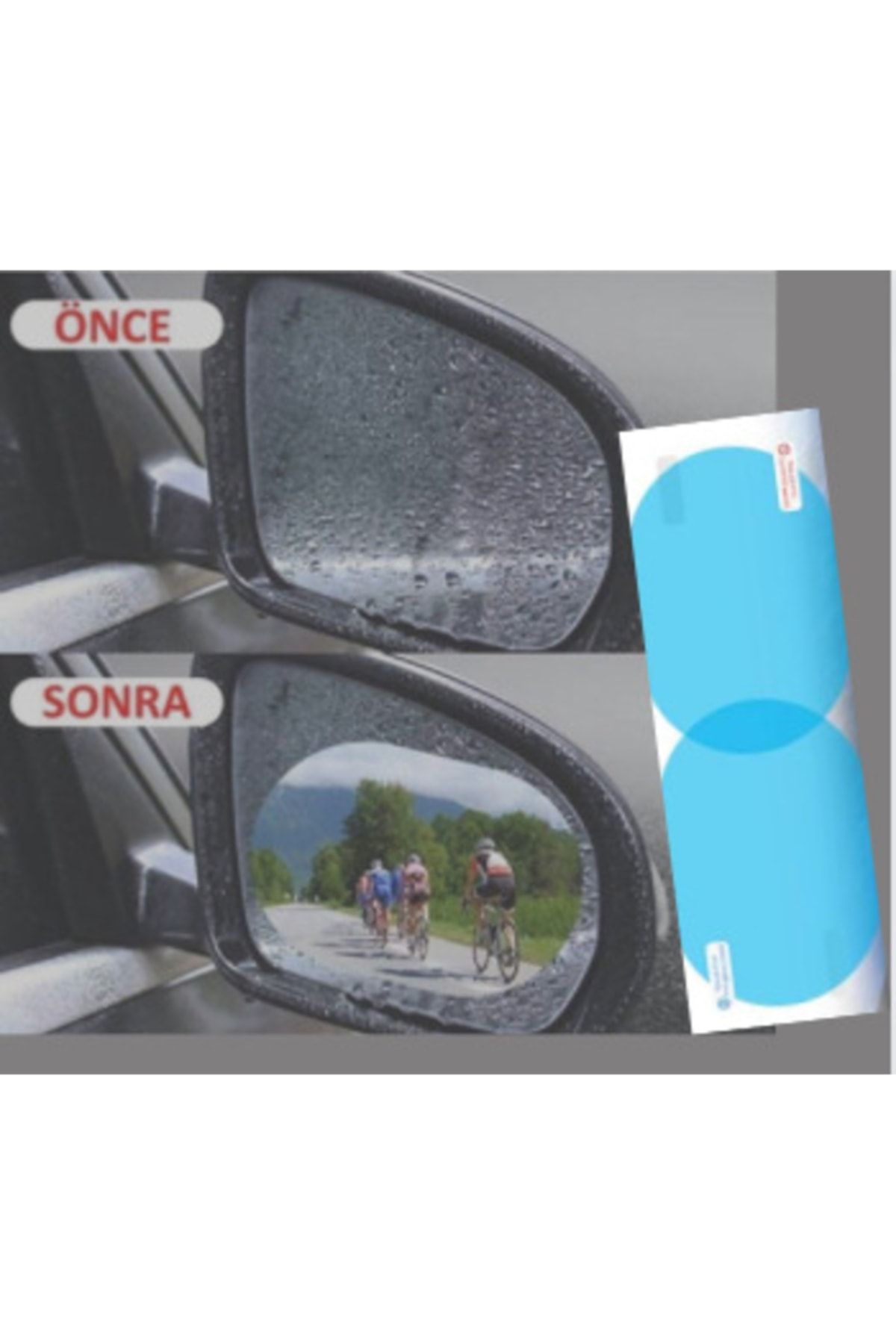 Ankaflex Buğu Önleyici Dış Dikiz Aynası Yağmur Tutmaz Oto Dış Ayna Film Araba Görüş Film Araç Bandı