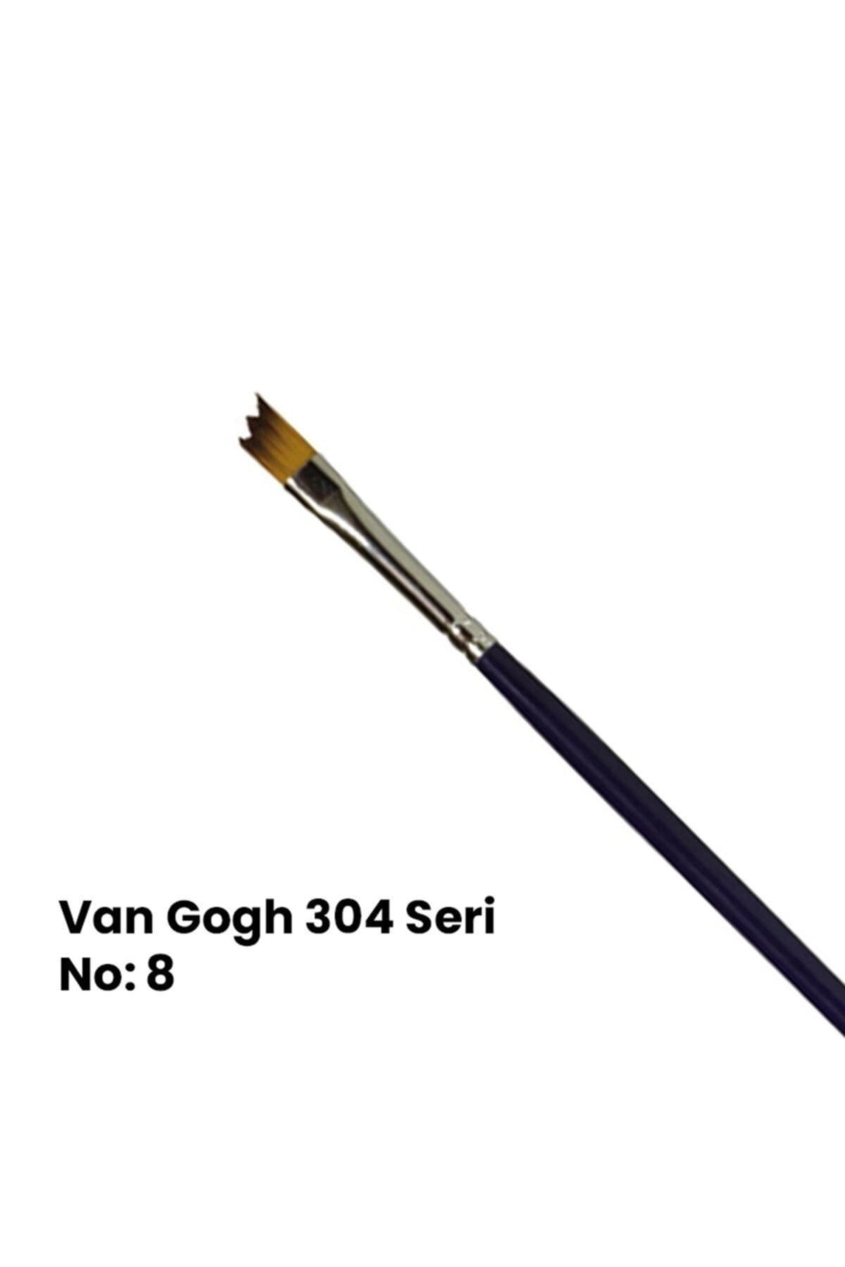Van Gogh 304 Seri Sentetik Yan Kesik Tarak Fırça No 8
