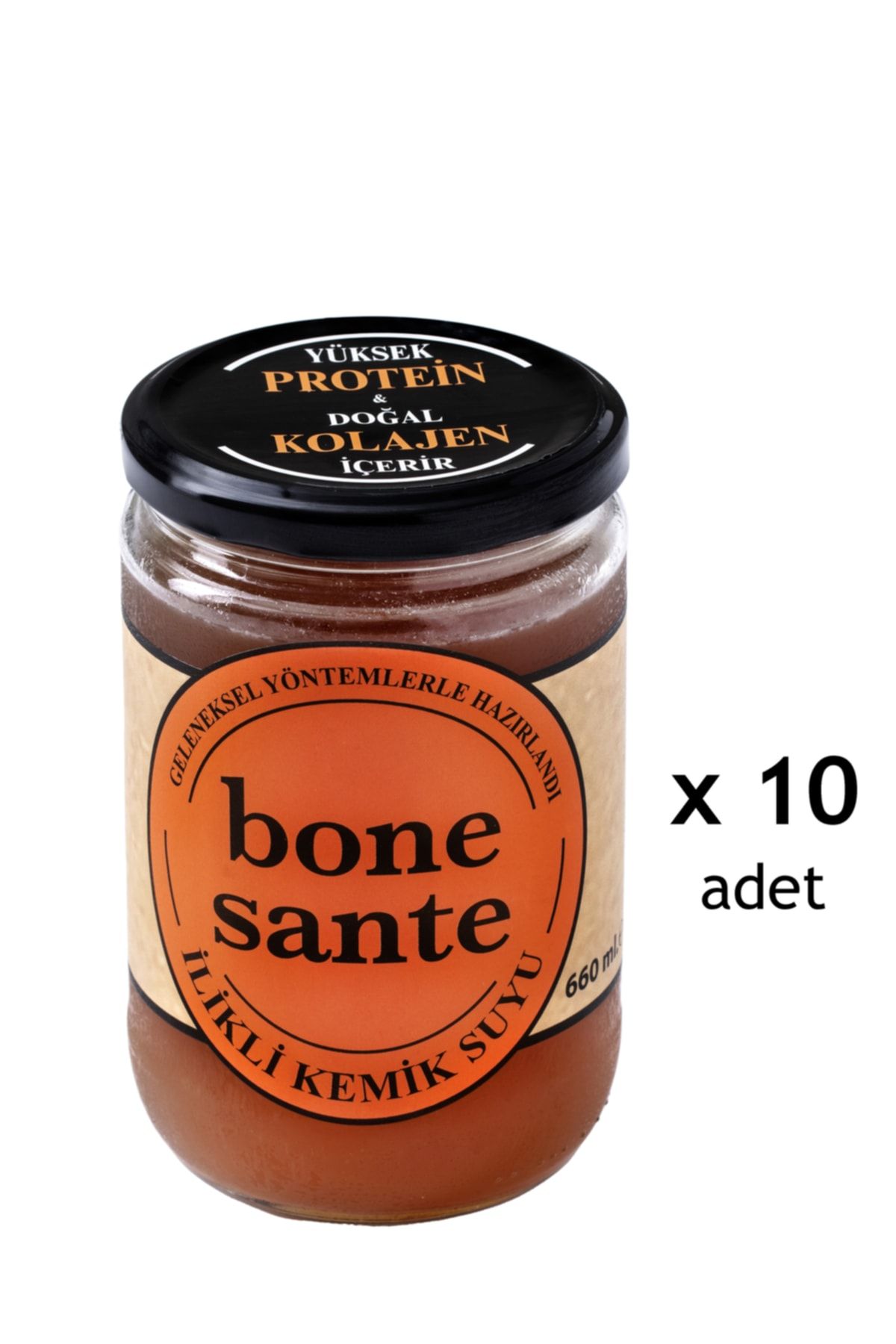Bone Sante - 1 Aylik Kolajen Kürü (10 Adet X 660ml Ilikli Kemik Suyu)