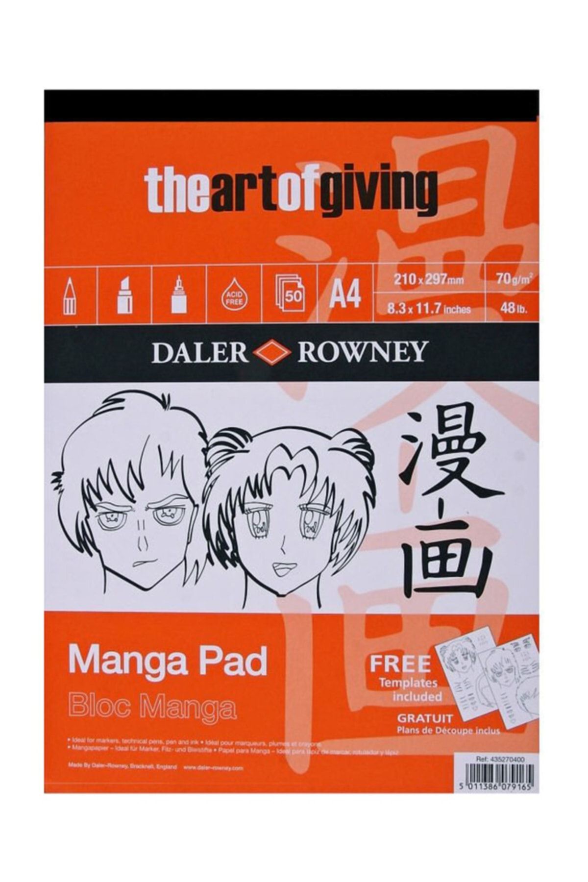 Daler Rowney Manga Pad A4, 70gr - 50 Yaprak