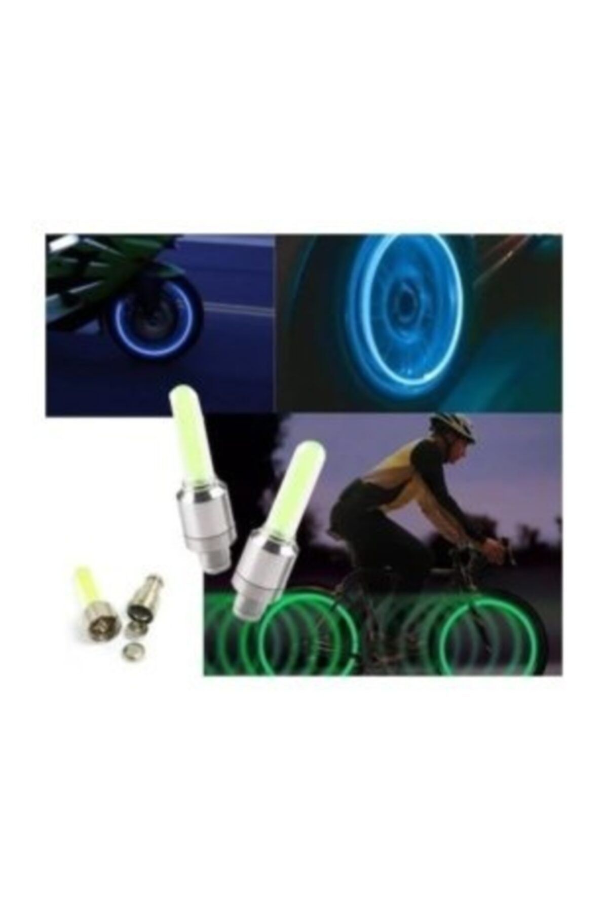 Genel Markalar Işıklı Sibop Kapağı Hareket Sensörlü Bisiklet Ve Arabalar Için 2li Ambalaj