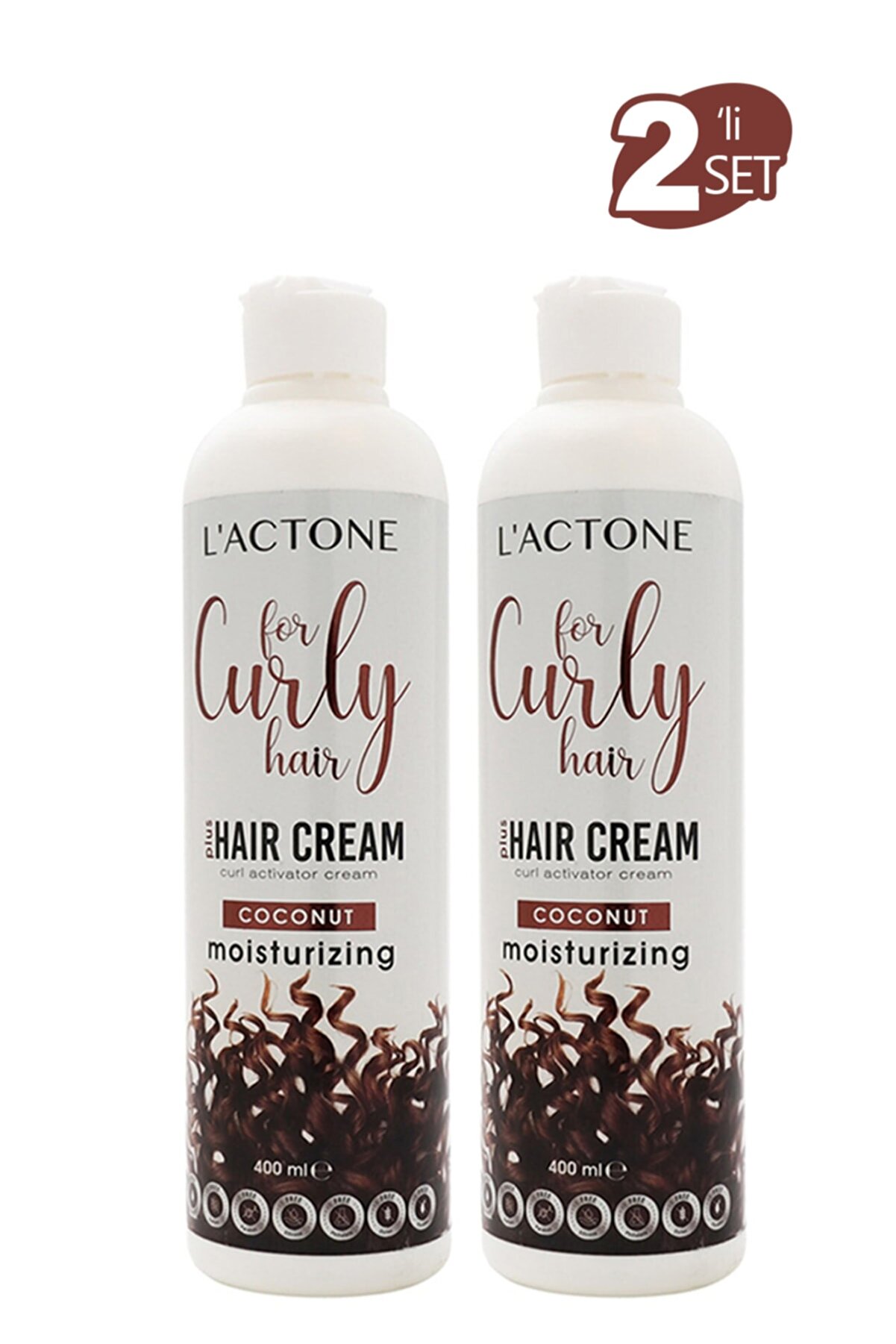 L'ACTONE 2'li Kıvırcık Saç İçin Coconut Aktivatör Krem 400 ml