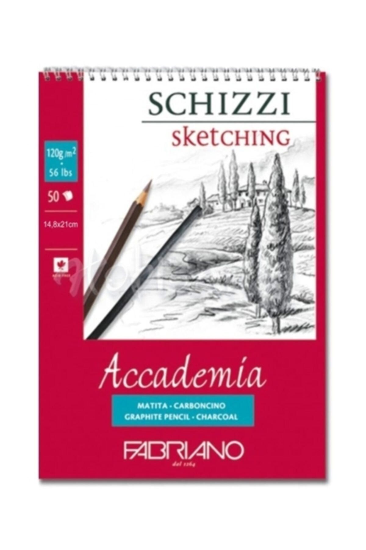 Fabriano Accademia, Natural Dokulu Beyaz, Spiralli Blok (Schizzi), 120gr., 14,8x21cm 181296