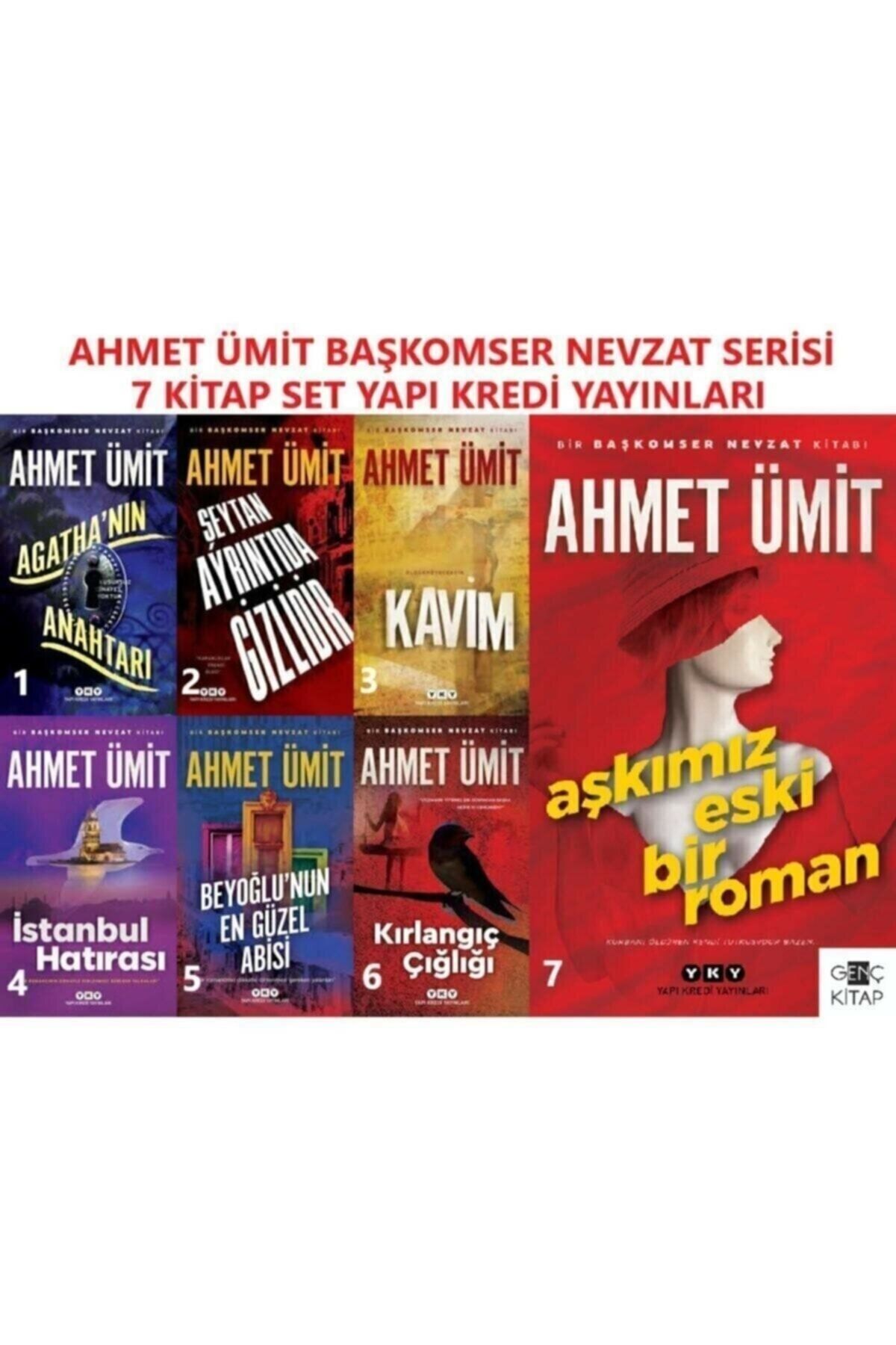 Yapı Kredi Yayınları Ahmet Ümit Başkomser Nevzat Serisi 7 Kitap Set Aşkımız Eski Bir Roman Beyoğlu'nun En Güzel Abisi