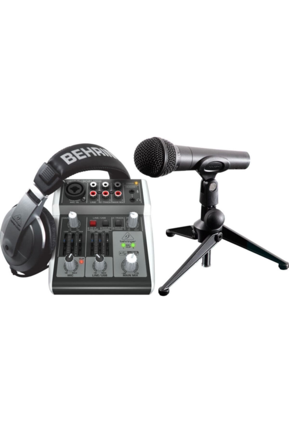 Behringer Behrınger Podcastudıo 2 Usb Complete Podcastudıo Bundle With Usb Mixer Microphone Headphones A