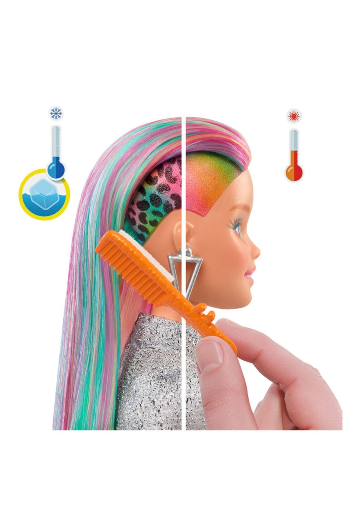 Hasbro Oyuncak Barbie Leopar Desenli Saçlar Bebeği Grn81