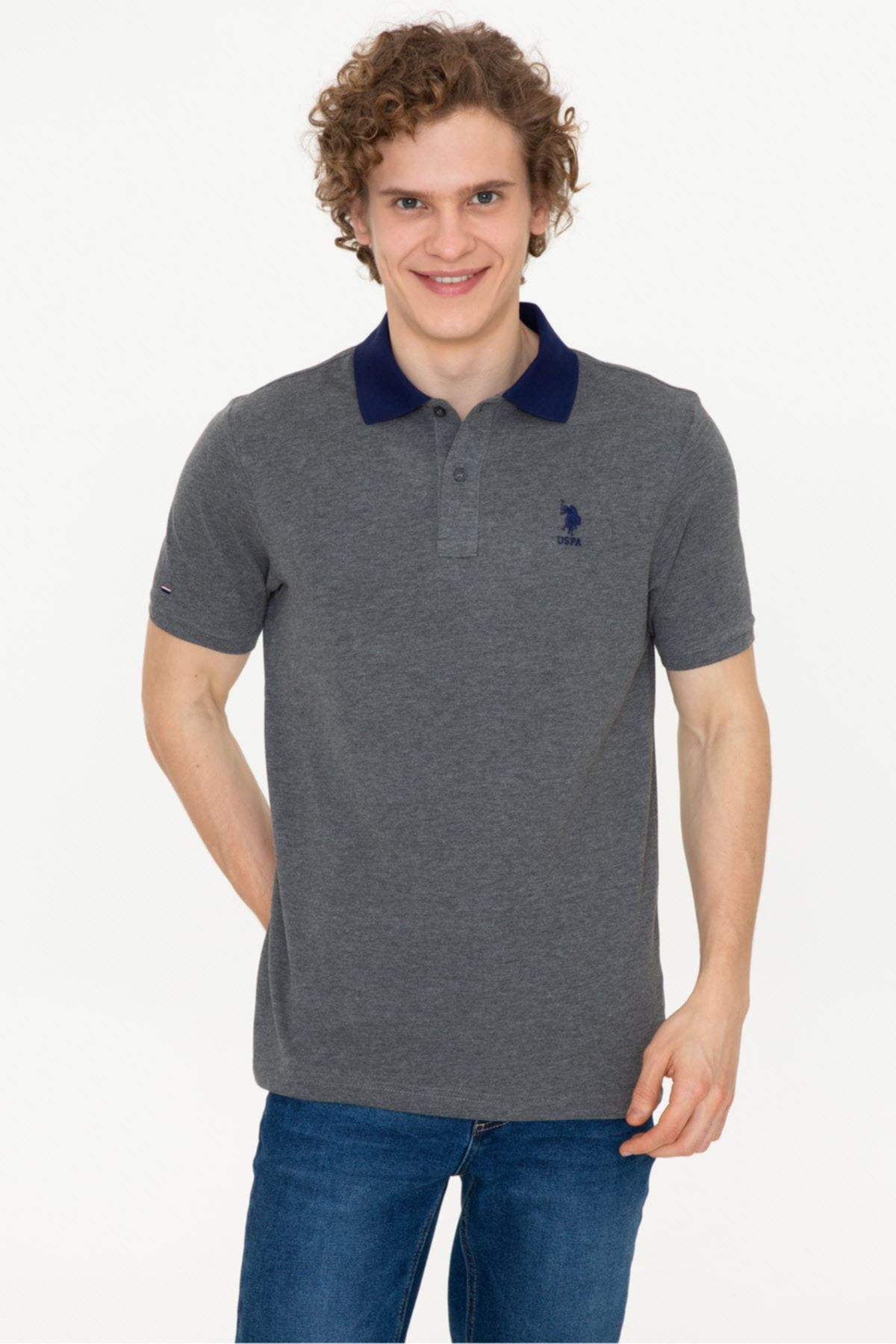 U.S. Polo Assn. Gri Erkek T-Shirt