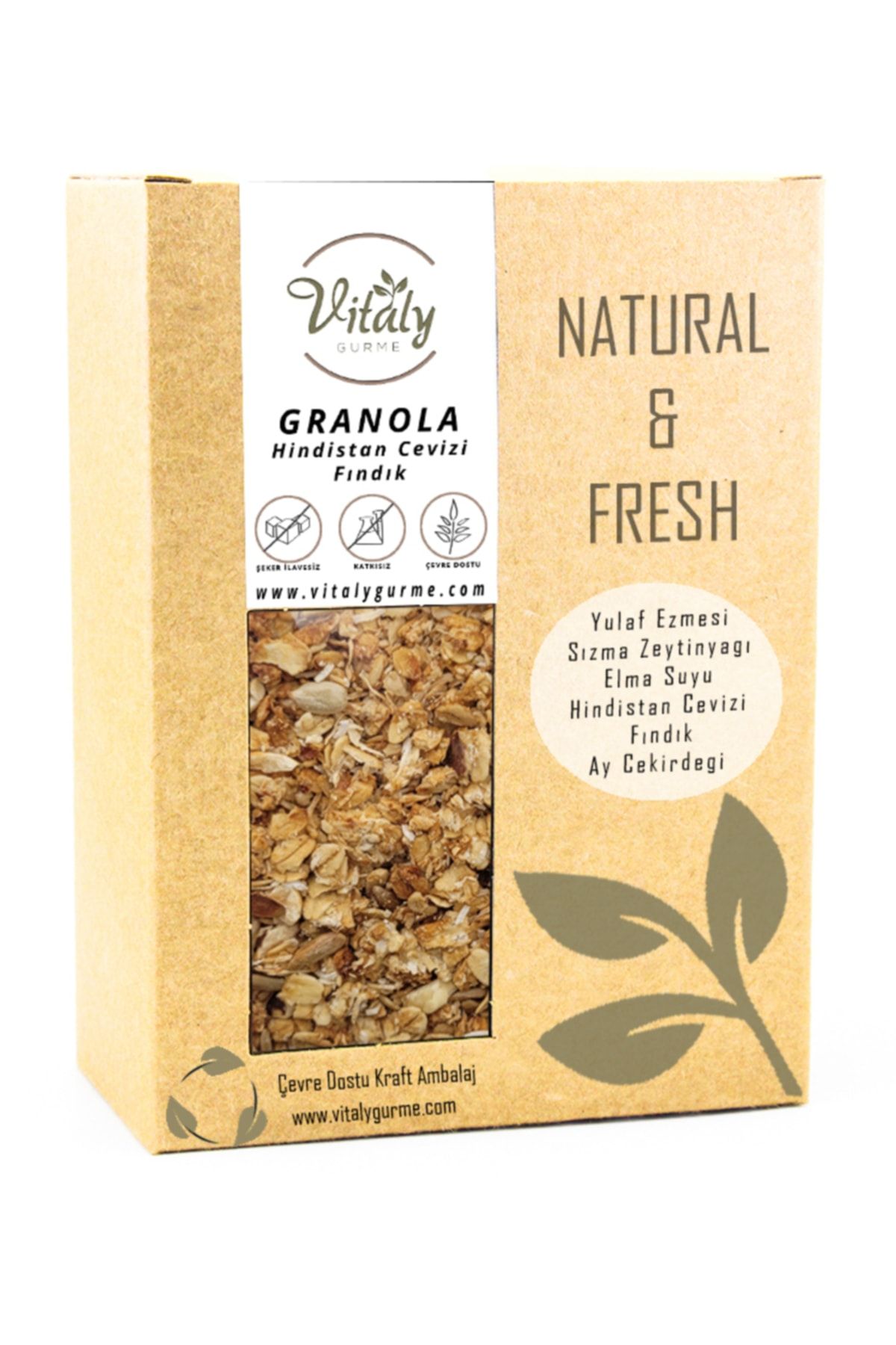 Vitaly Gurme Doğal Katkısız Granola Hindistan Cevizi - Fındık 320g